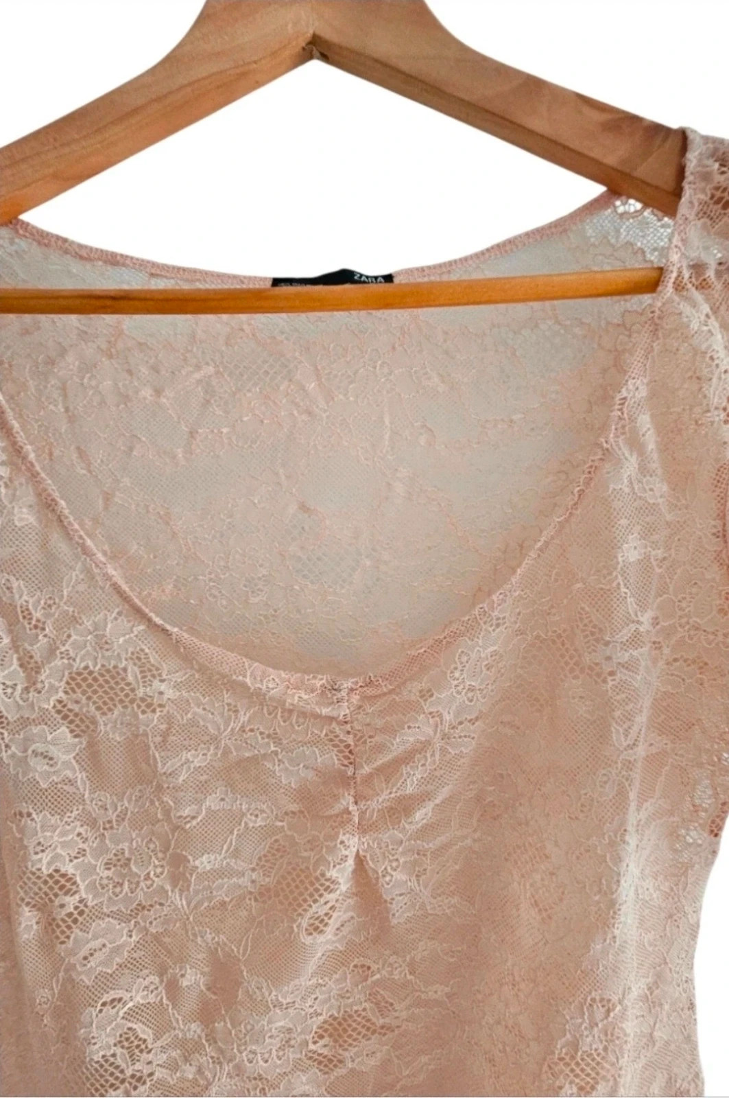 Body Zara Talla L | Rosa Pastel | Romántico Lencero Encaje Floral Tendencia – Zara – taille L / 40 / 12 4