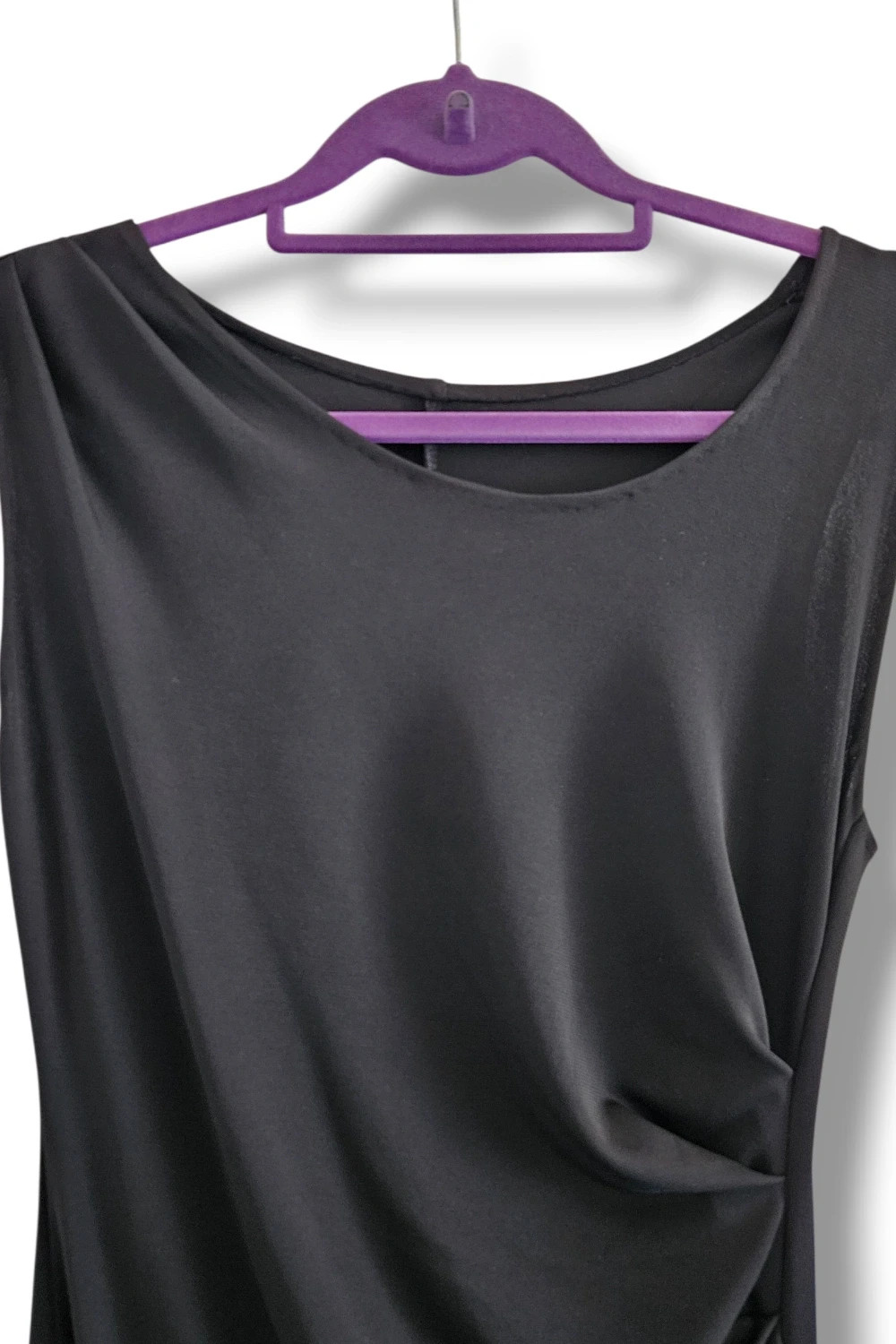 Vestido H&M Talla 42 | Negro | Elegante Drapeado Minimal Chic Little Black Dress – H&M – taille XL / 42 / 14 3