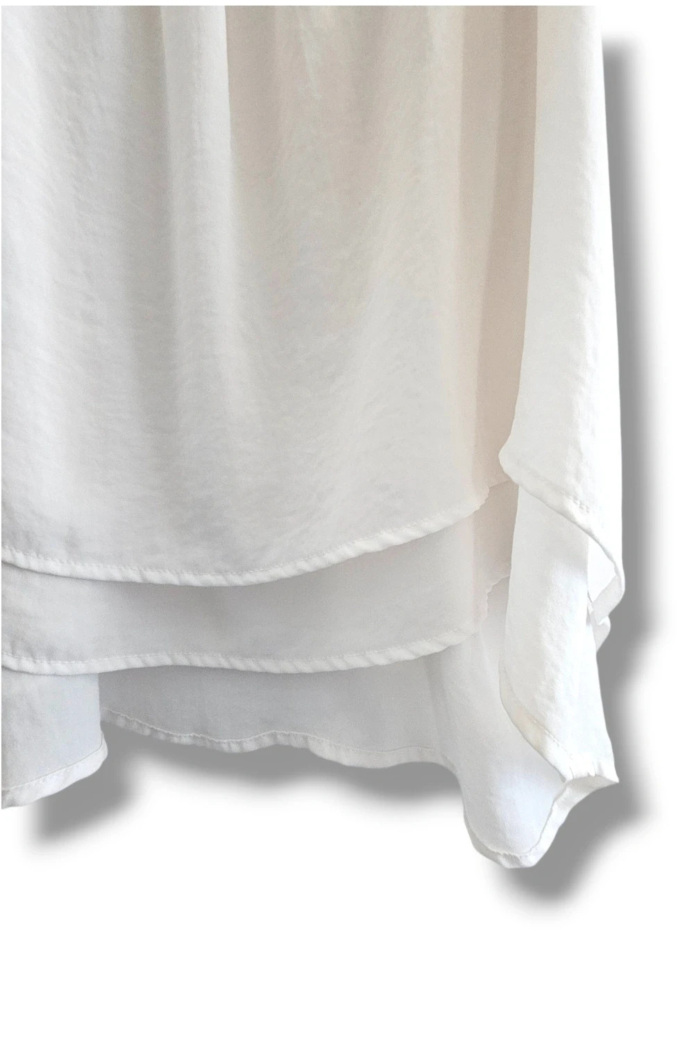 Top Tirantes H&M Talla 46 | Blanco | Minimal Romántico Doble Capa Fluido Fondo de Armario – H&M – taille XXXL / 46 / 18 2