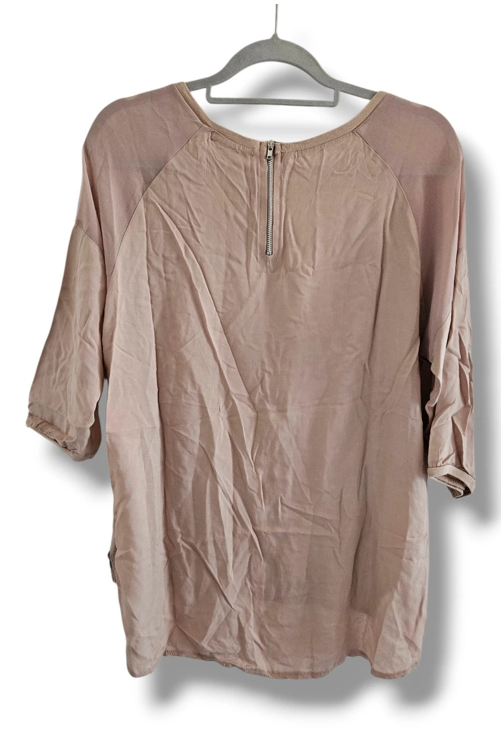Camiseta Shana Talla XL | Rosa Palo | Minimal Chic Doble Tejido Cremallera Trasera – Shana – taille XL / 42 / 14 4