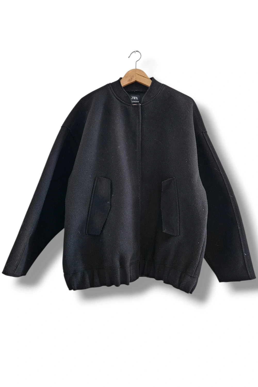Abrigo Bomber Zara Talla M/L | Negro | Oversize Minimal Chic Urbano Tendencia – Zara – taille L / 40 / 12