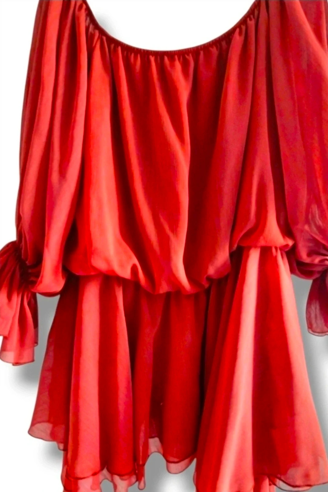 Vestido/Blusa Missguided Talla S | Terracota | Boho Romántico Volantes – Missguided – taille S / 36 / 8 5