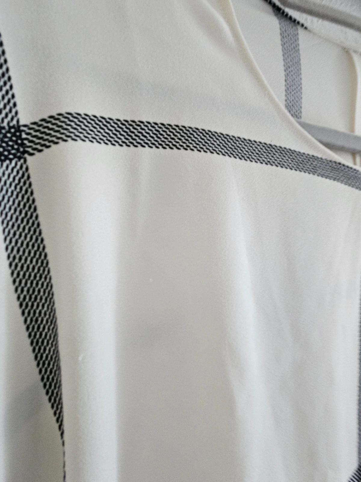 Blusa Cuadros Grandes Talla Única | Crema | Minimal Chic Oversize Elegante Manga Murciélago – Local – taille Taille unique 5