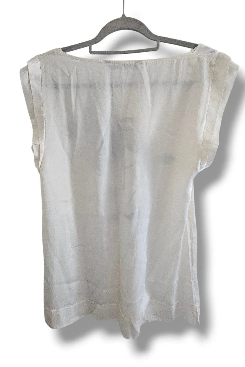 Blusa Zara Woman Talla M | Crema | Minimal Romántico Estampado Floral Botánico Efecto Seda – Zara – taille M / 38 / 10 3