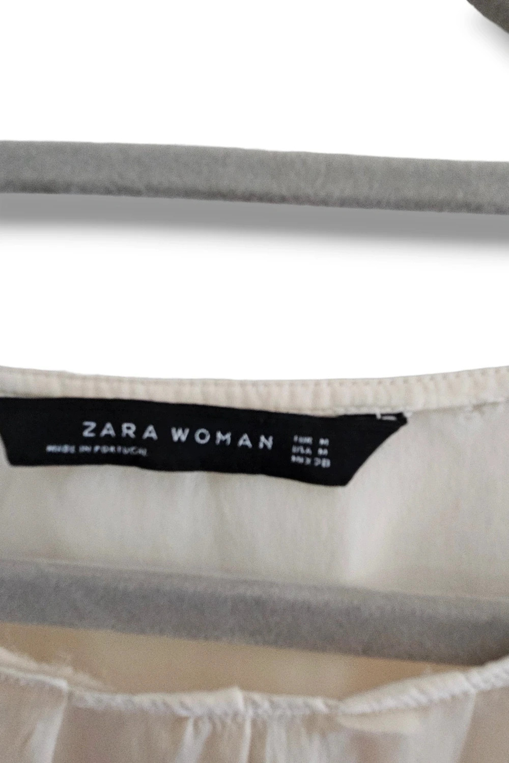 Blusa Zara Woman Talla M | Crema | Minimal Romántico Estampado Floral Botánico Efecto Seda – Zara – taille M / 38 / 10 4