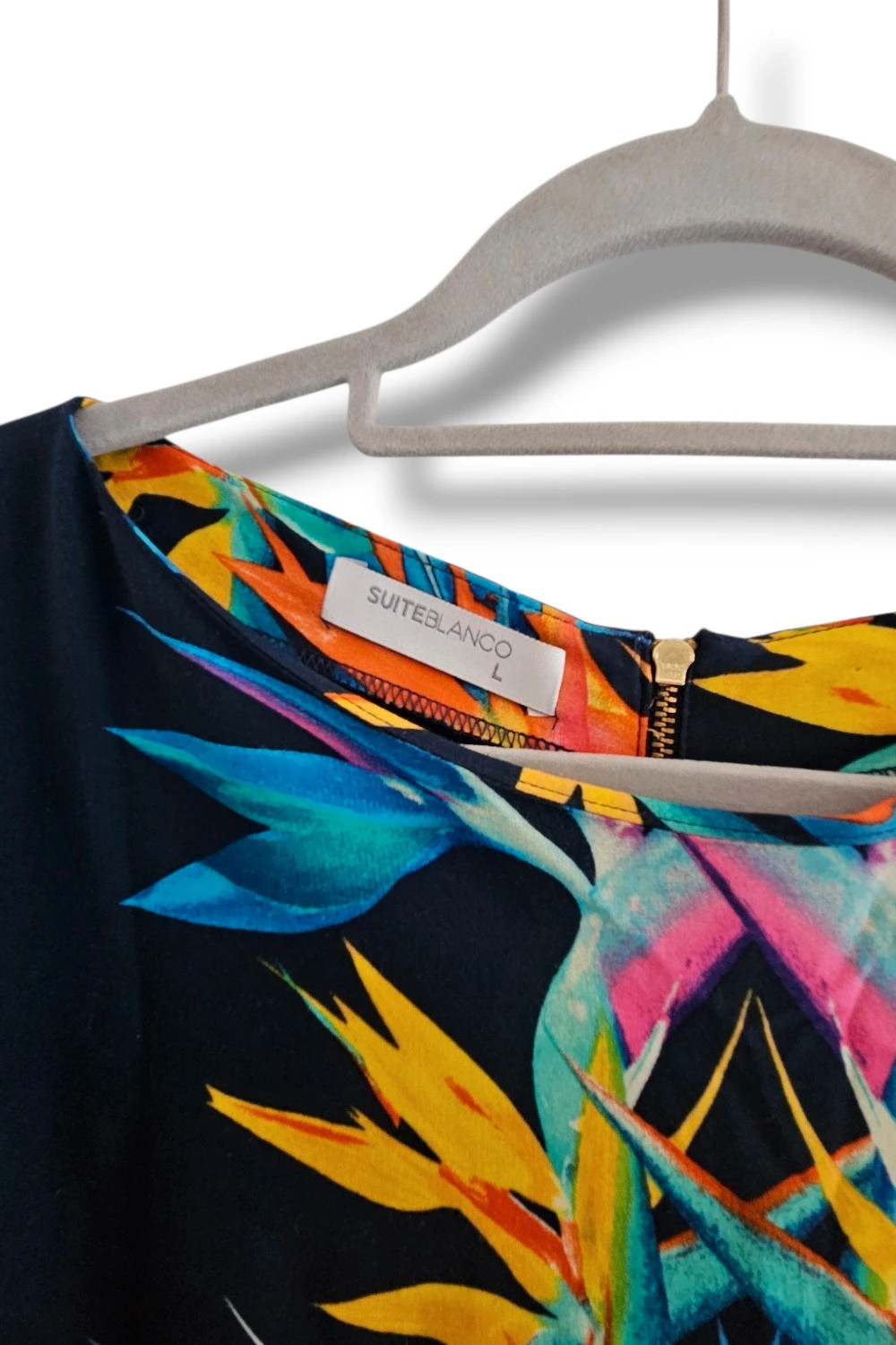 Vestido Suiteblanco Talla L | Azul Marino | Tropical Colorful – SuiteBlanco – taille L / 40 / 12 3