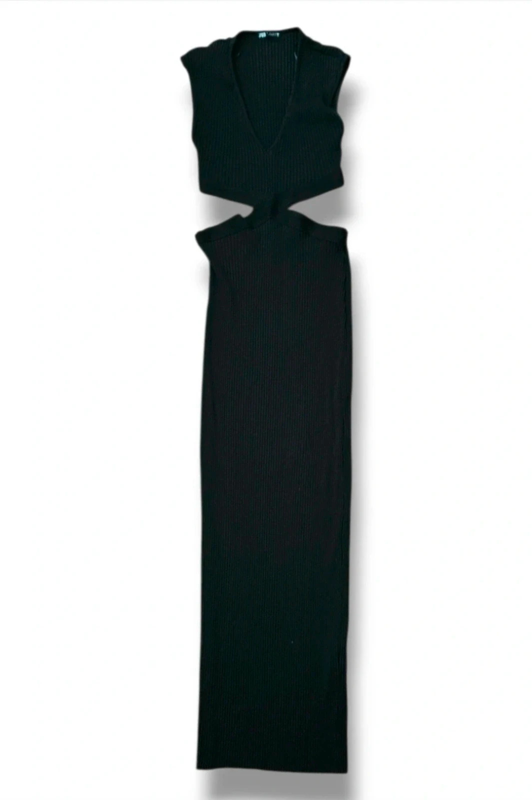 Vestido Zara Talla L | Negro | Largo Canalé Cut-Out Cintura – Zara – taille L / 40 / 12 2