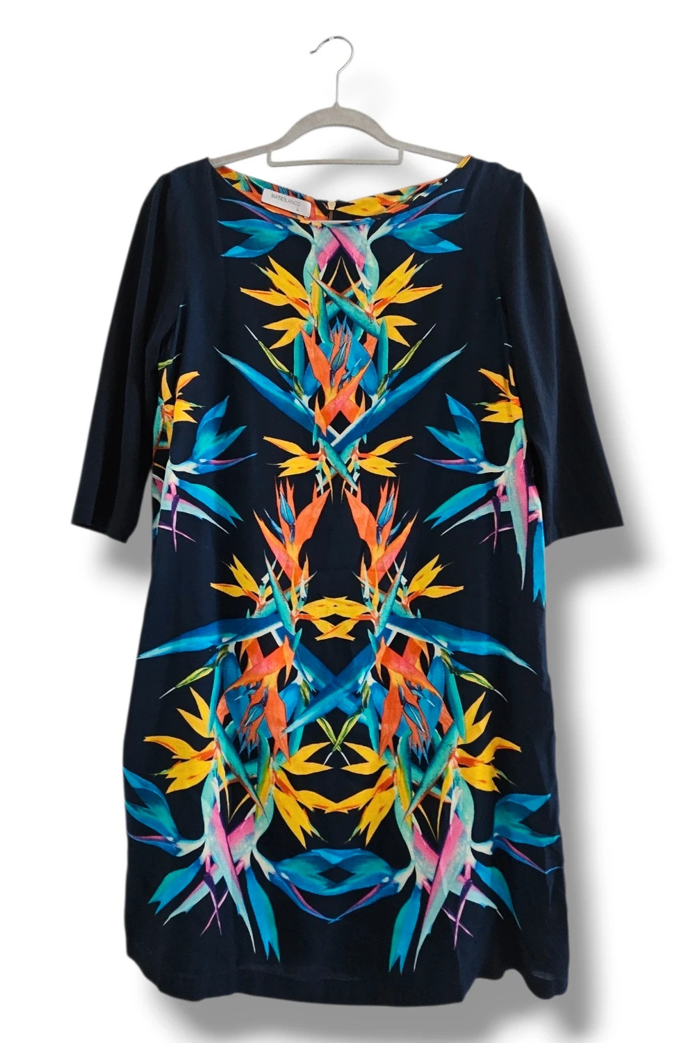 Vestido Suiteblanco Talla L | Azul Marino | Tropical Colorful