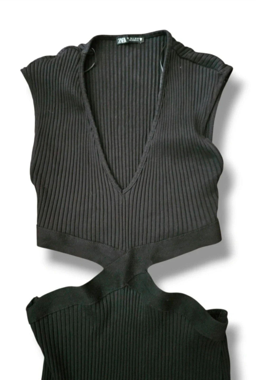 Vestido Zara Talla L | Negro | Largo Canalé Cut-Out Cintura – Zara – taille L / 40 / 12