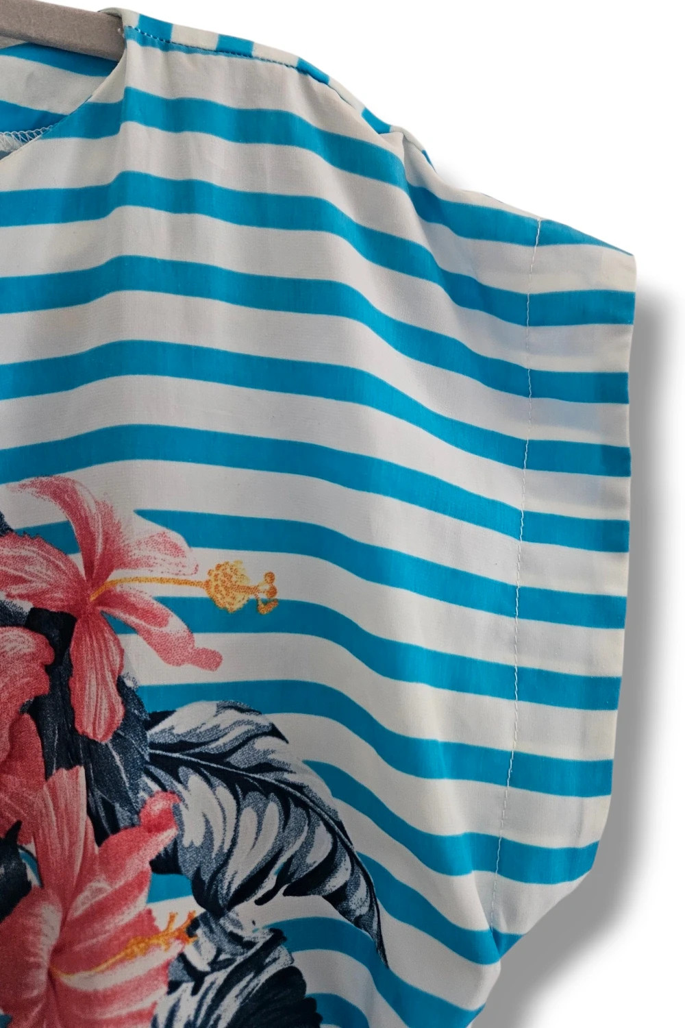 Blusa Suiteblanco Talla M | Azul Rayas | Floral Tropical Marinero Verano – SuiteBlanco – taille M / 38 / 10 4