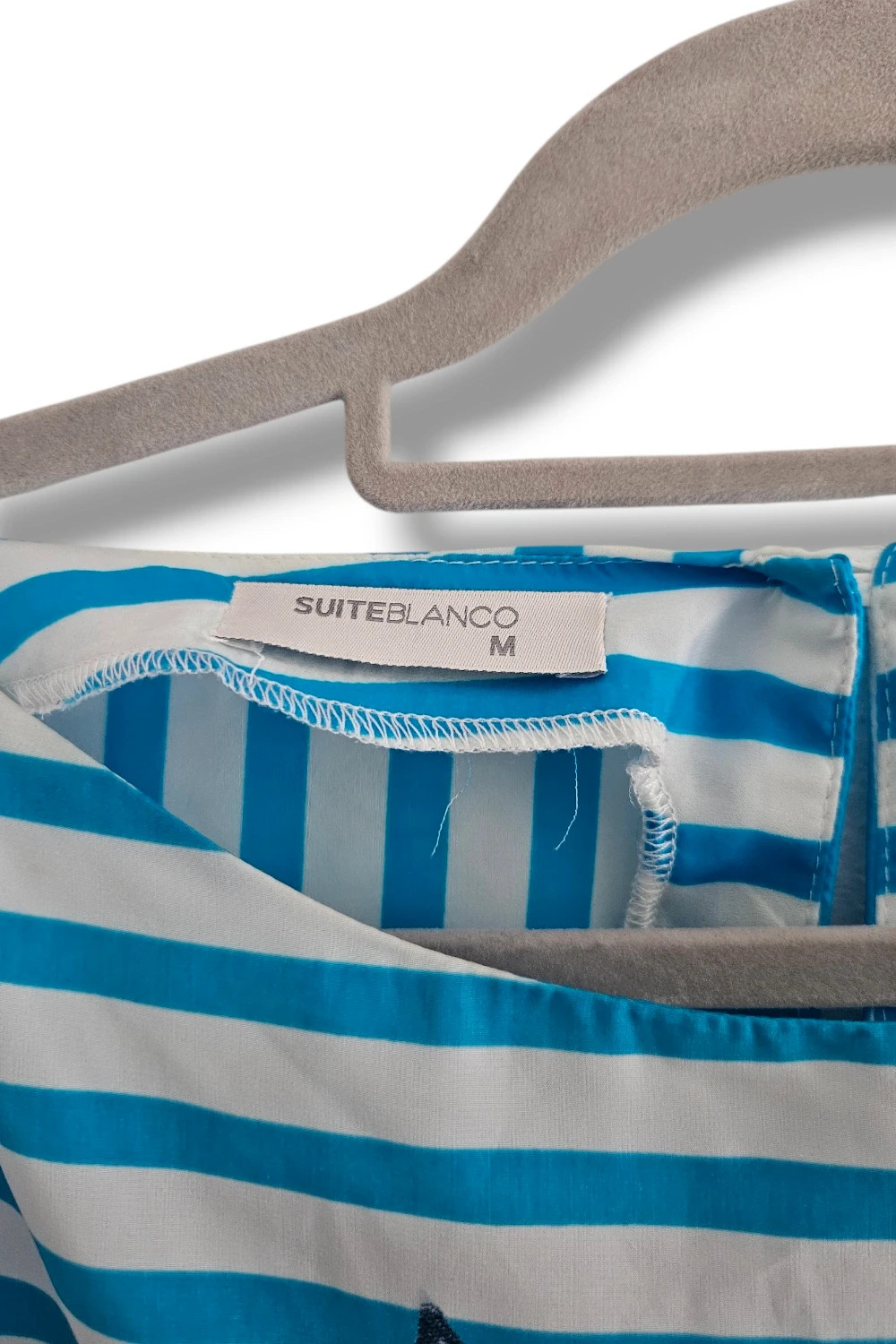 Blusa Suiteblanco Talla M | Azul Rayas | Floral Tropical Marinero Verano – SuiteBlanco – taille M / 38 / 10 5