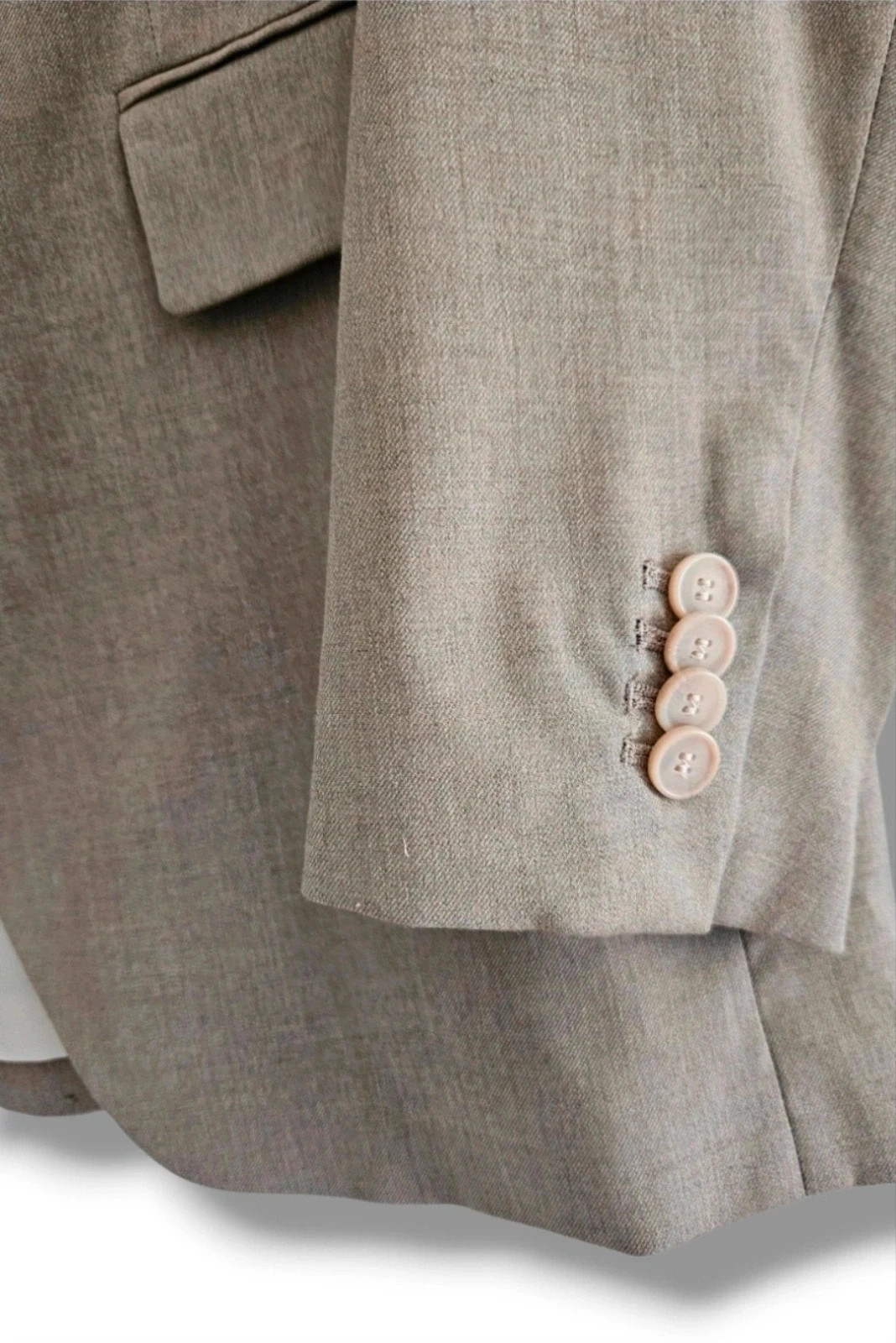 Americana H&M Talla 46 | Beige/Gris Topo | Blazer Elegante Oficina – H&M – taille XXXL / 46 / 18 2
