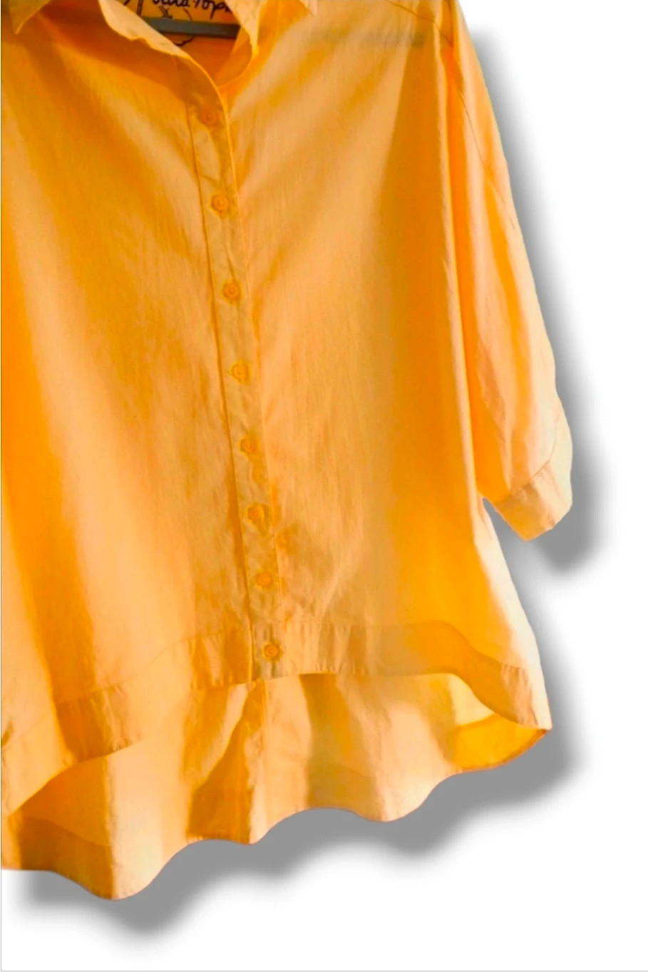Ulla Popken Oversize Butter‑Yellow Shirt · Asymmetric · Size S (Fits up to L) – Ulla Popken – taille S / 36 / 8 2