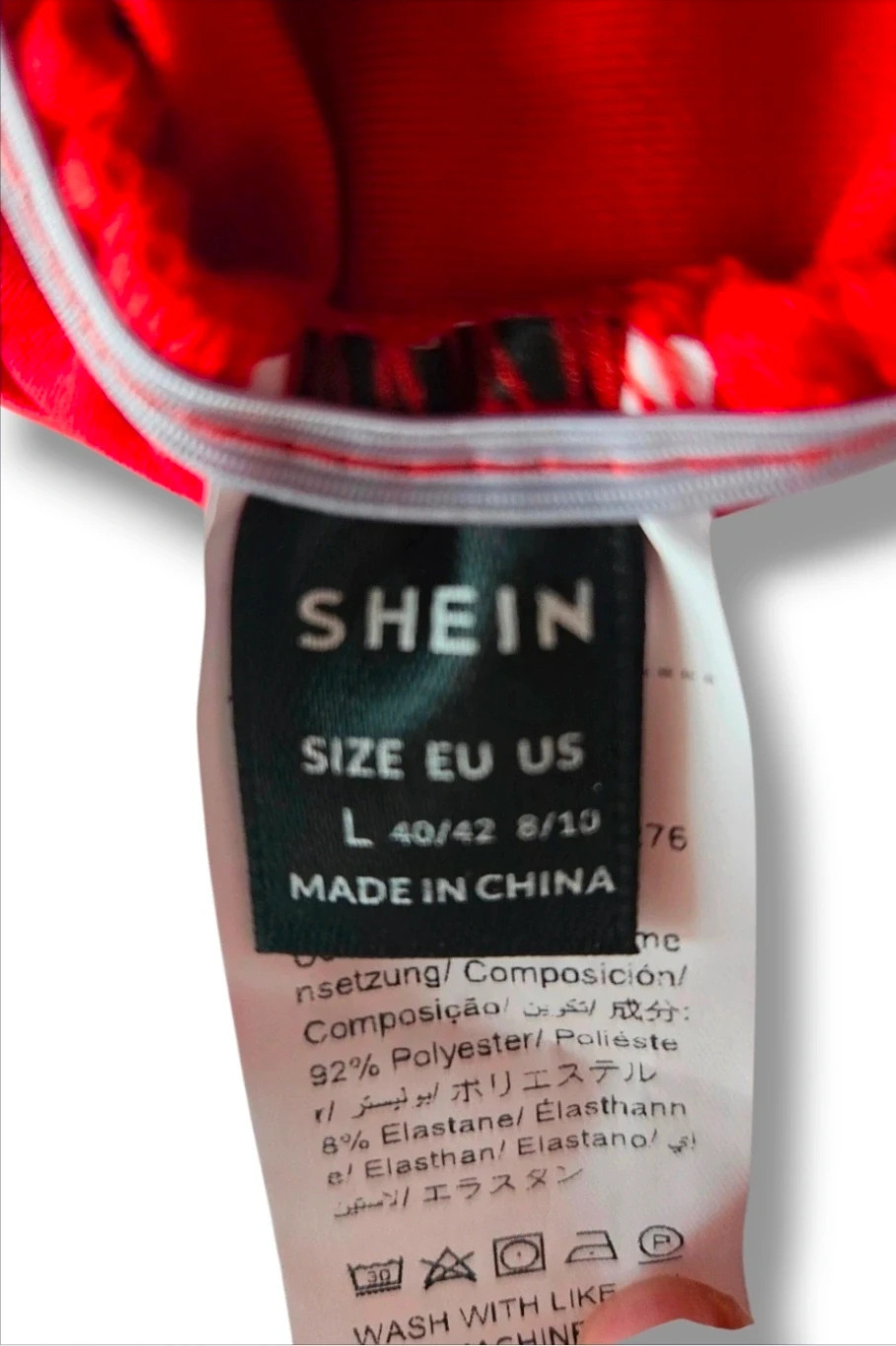 SHEIN Asymmetric One‑Shoulder Draped Dress · Red · Size L – Shein – taille L / 40 / 12 5