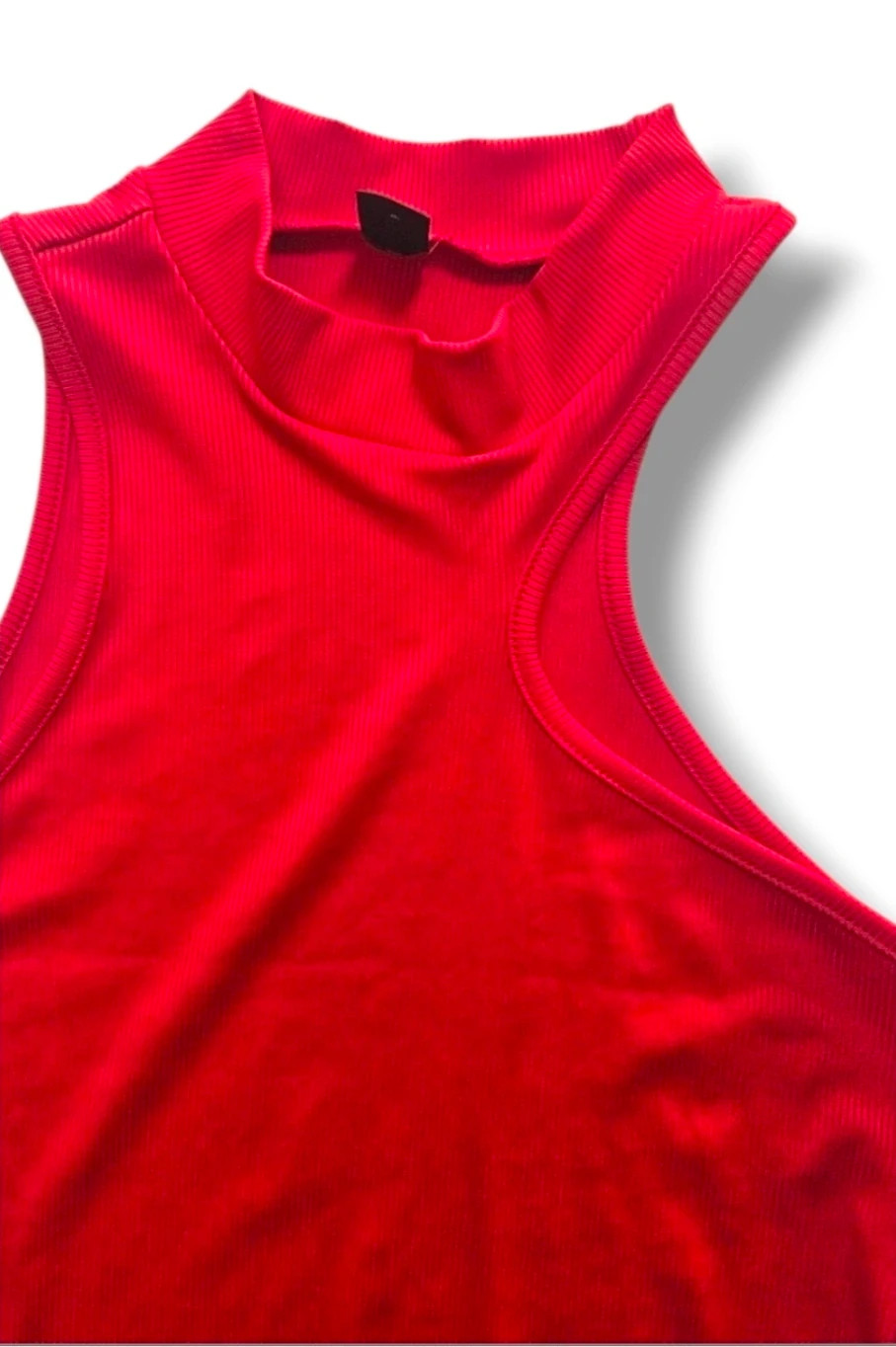 SHEIN Ribbed Side‑Slit Dress · Red · Size L – Shein – taille L / 40 / 12 4