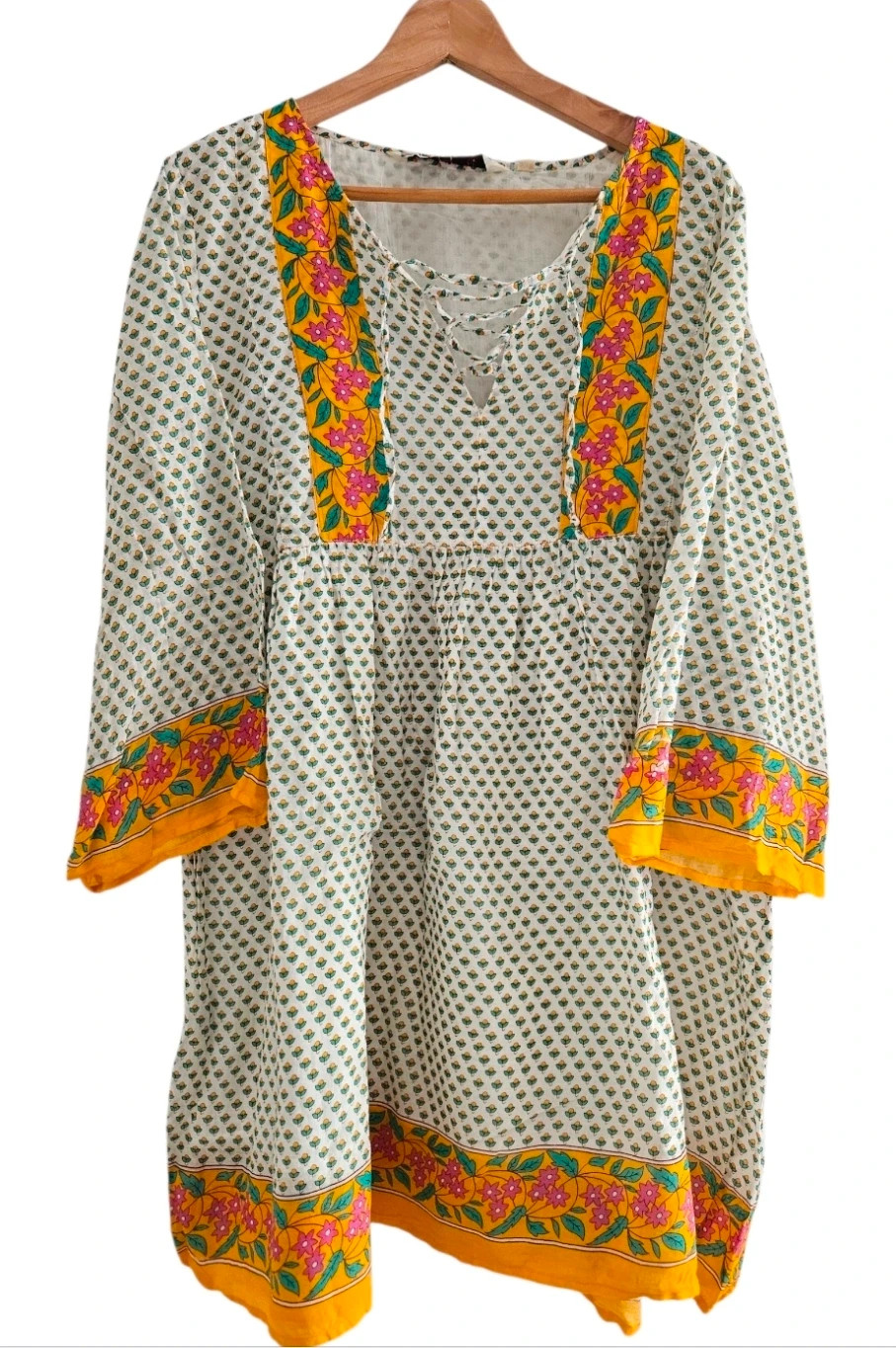 Savage Culture Boho Babydoll Dress · Size XL · 100% Cotton