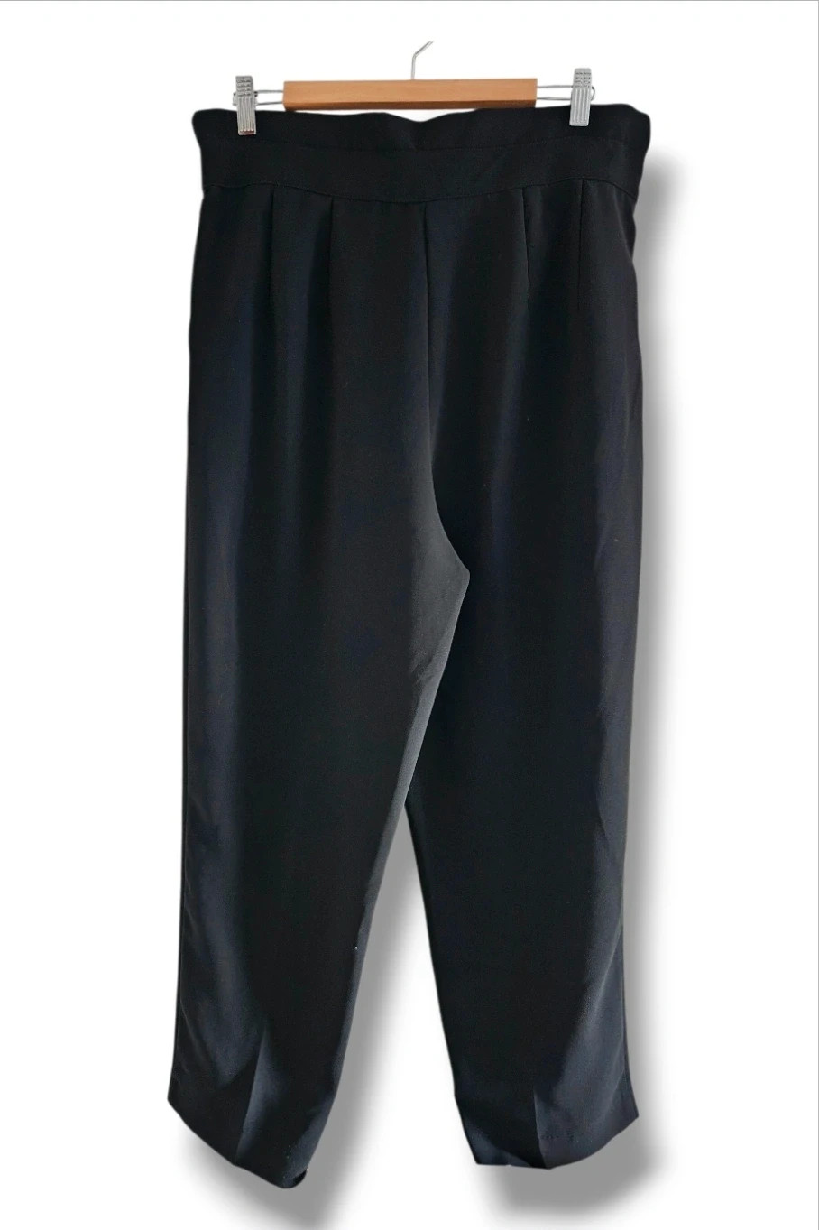 H&M High‑Waist Tapered Trousers · Black · Size 46 – H&M – taille XXXL / 46 / 18 5