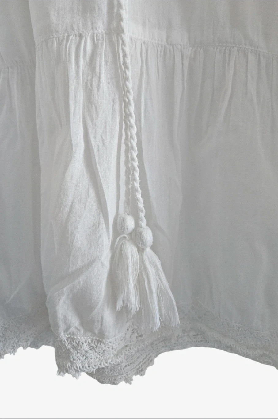 Primark White Beach Dress · Size L · Crochet Boho Details Descripción: – Primark – taille L / 40 / 12 4