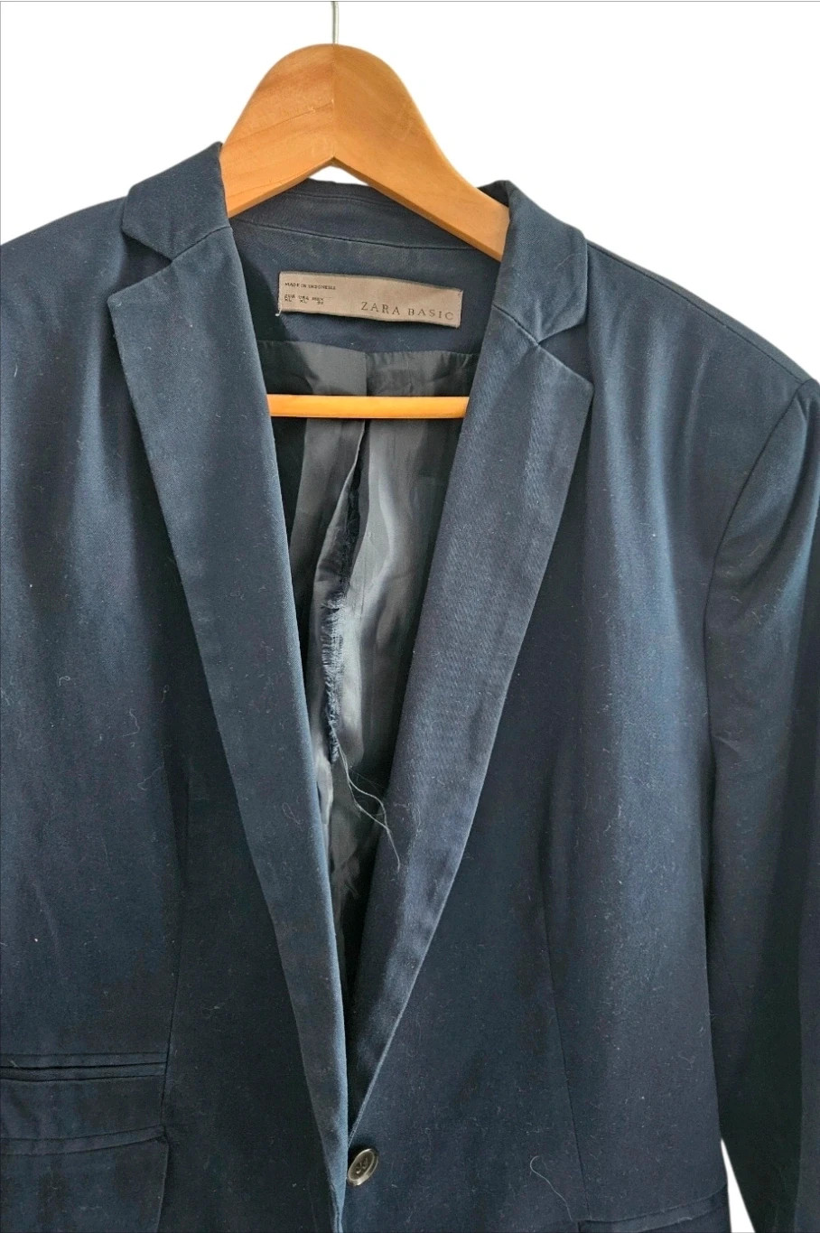 Zara navy fitted blazer · Size XL · Read description – Zara – taille XL / 42 / 14 5