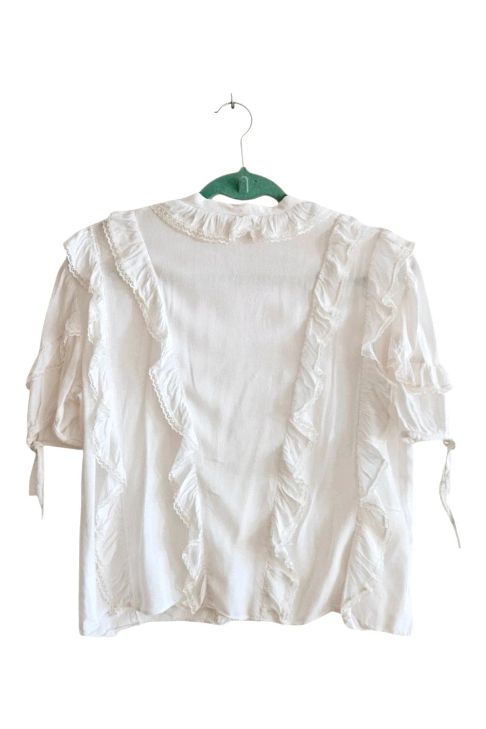 Sfera white ruffled blouse · Size L · Perfect condition – Sfera – taille L / 40 / 12 2