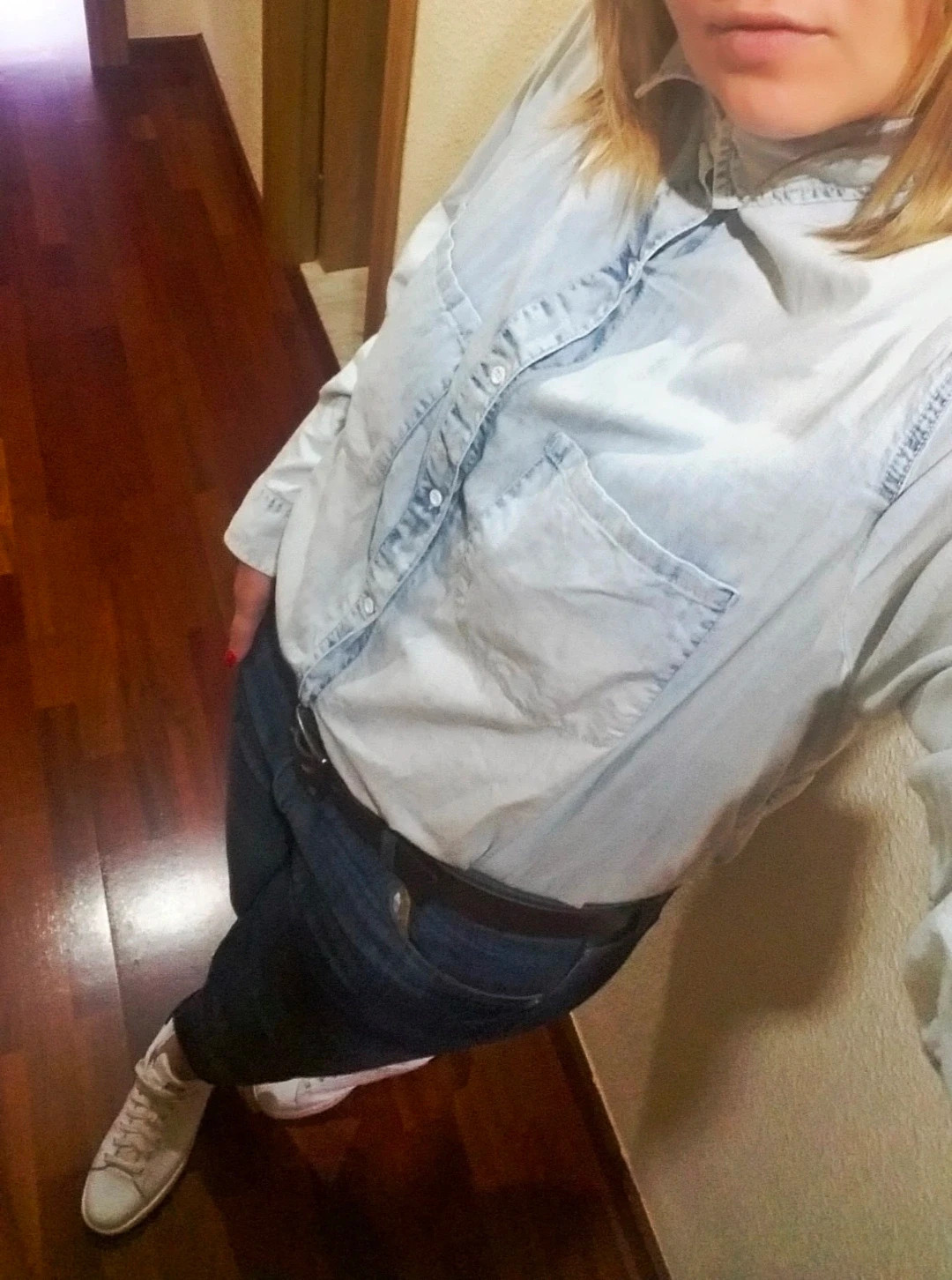 Violeta by Mango denim shirt · Size L · Perfect condition