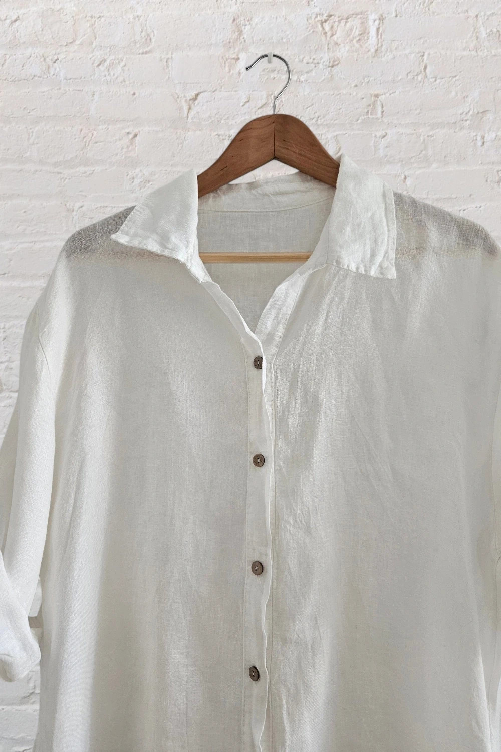 100% linen white shirt · Size L · New - Boho style – taille L / 40 / 12 2