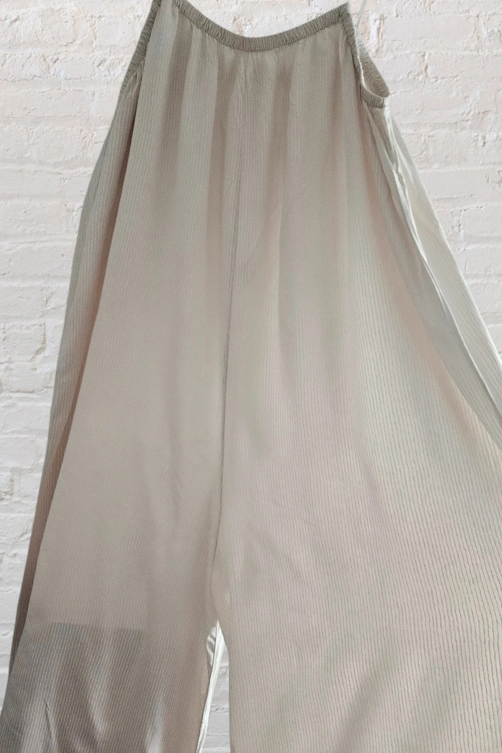 Beige striped cotton jumpsuit · One size (fits 48/50) · Perfect condition – taille Taille unique 4
