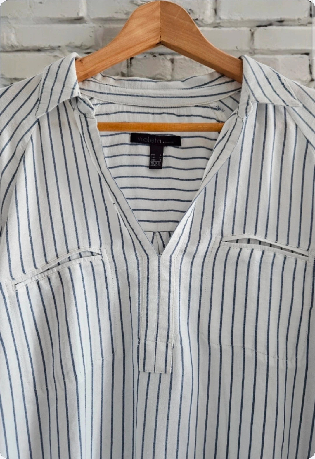Violeta by Mango striped shirt · Size L · Perfect condition – Violeta by MANGO – taille L / 40 / 12 2