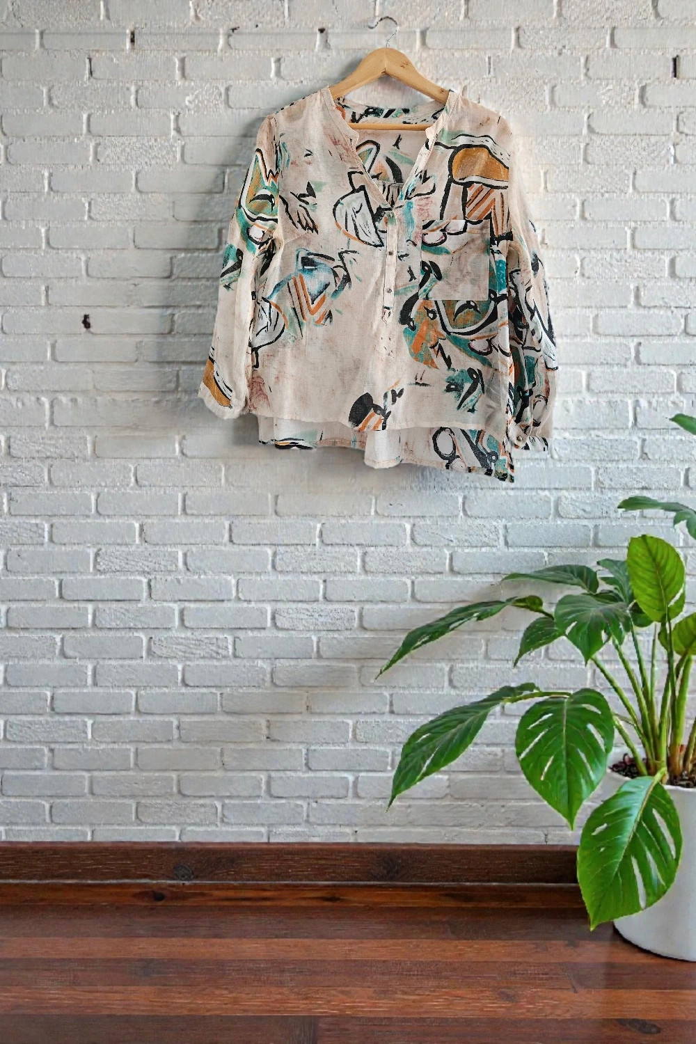 El Corte Inglés boho printed blouse · Size 42 · Perfect condition