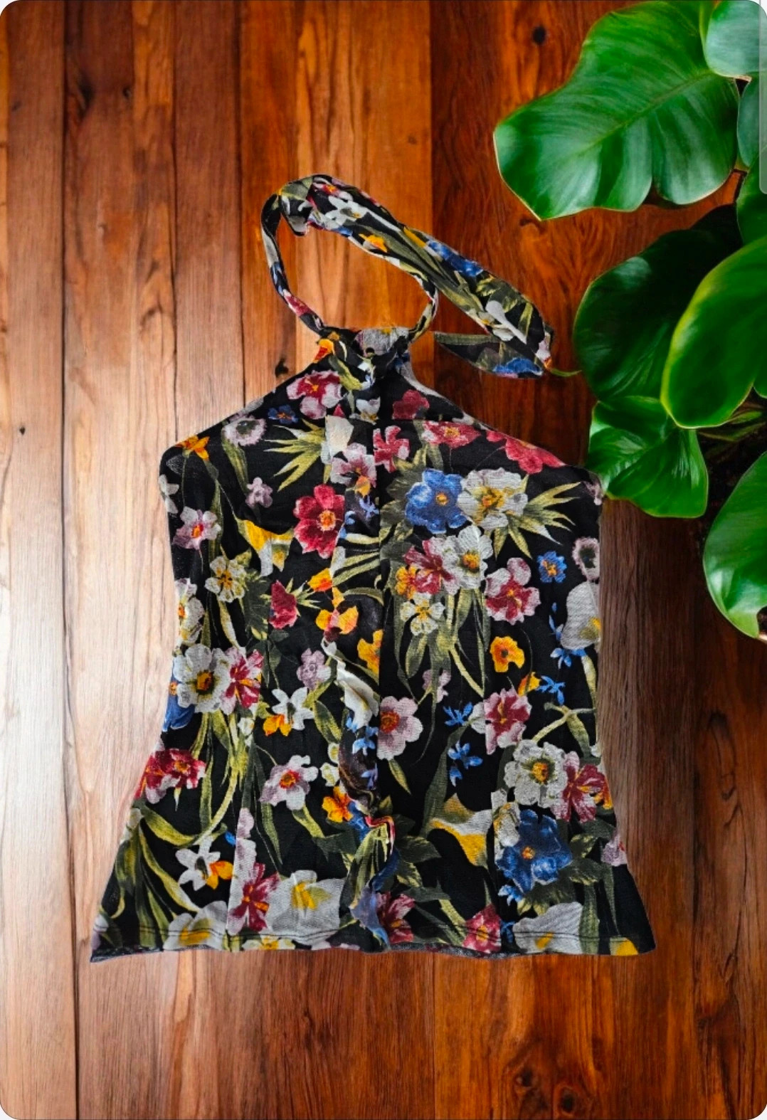 El Corte Inglés floral halter top · Size S · Lined · Perfect condition