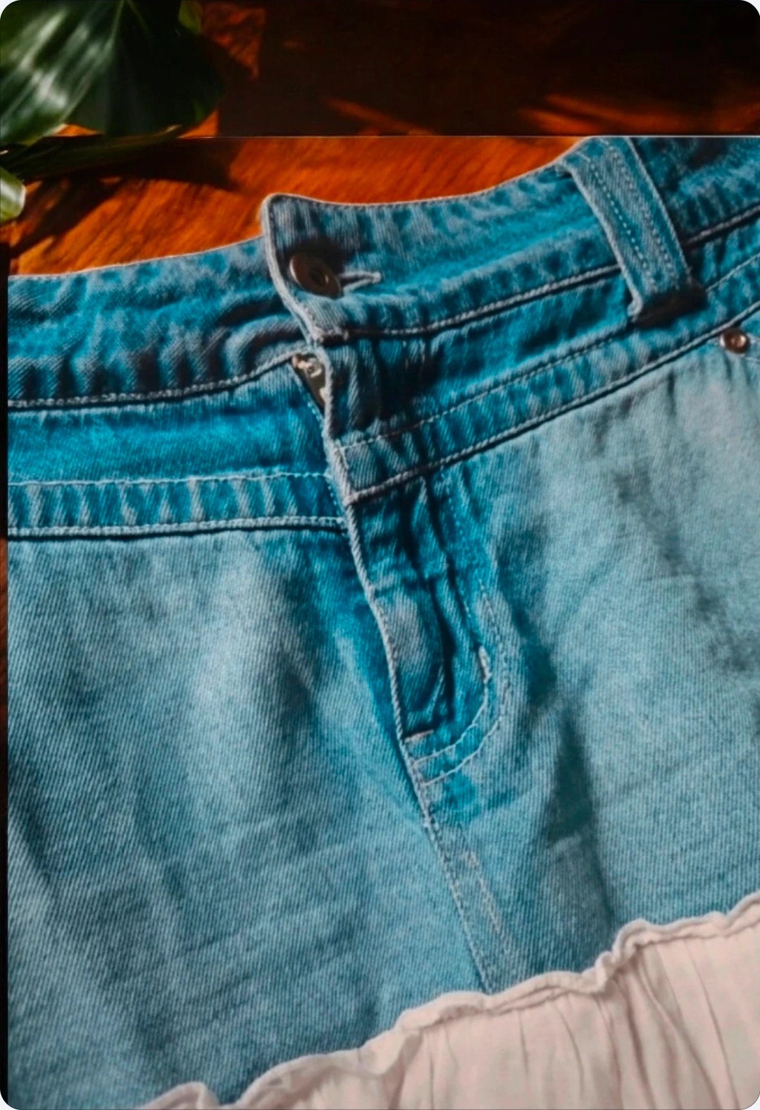 Boho skirt from Ibiza market · Size 44 · Denim & cotton mix · Excellent condition – taille XXL / 44 / 16 3