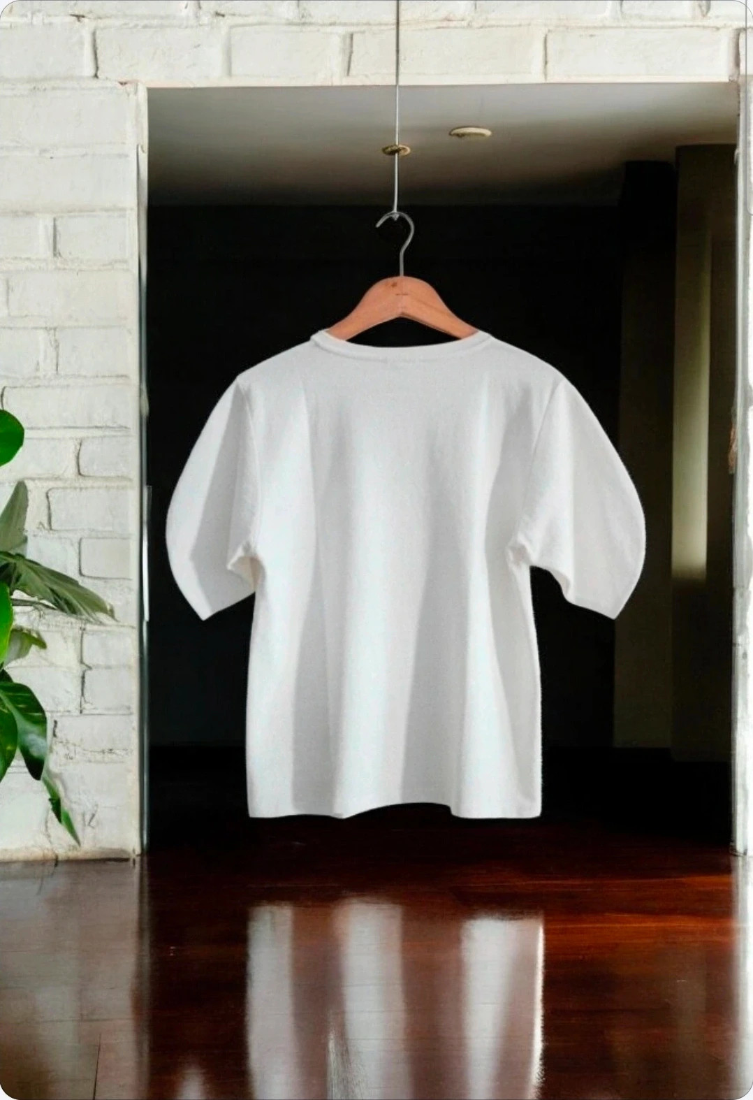 Zara structured white tee · Size L · Puff sleeves · Perfect condition – Zara – taille L / 40 / 12 2