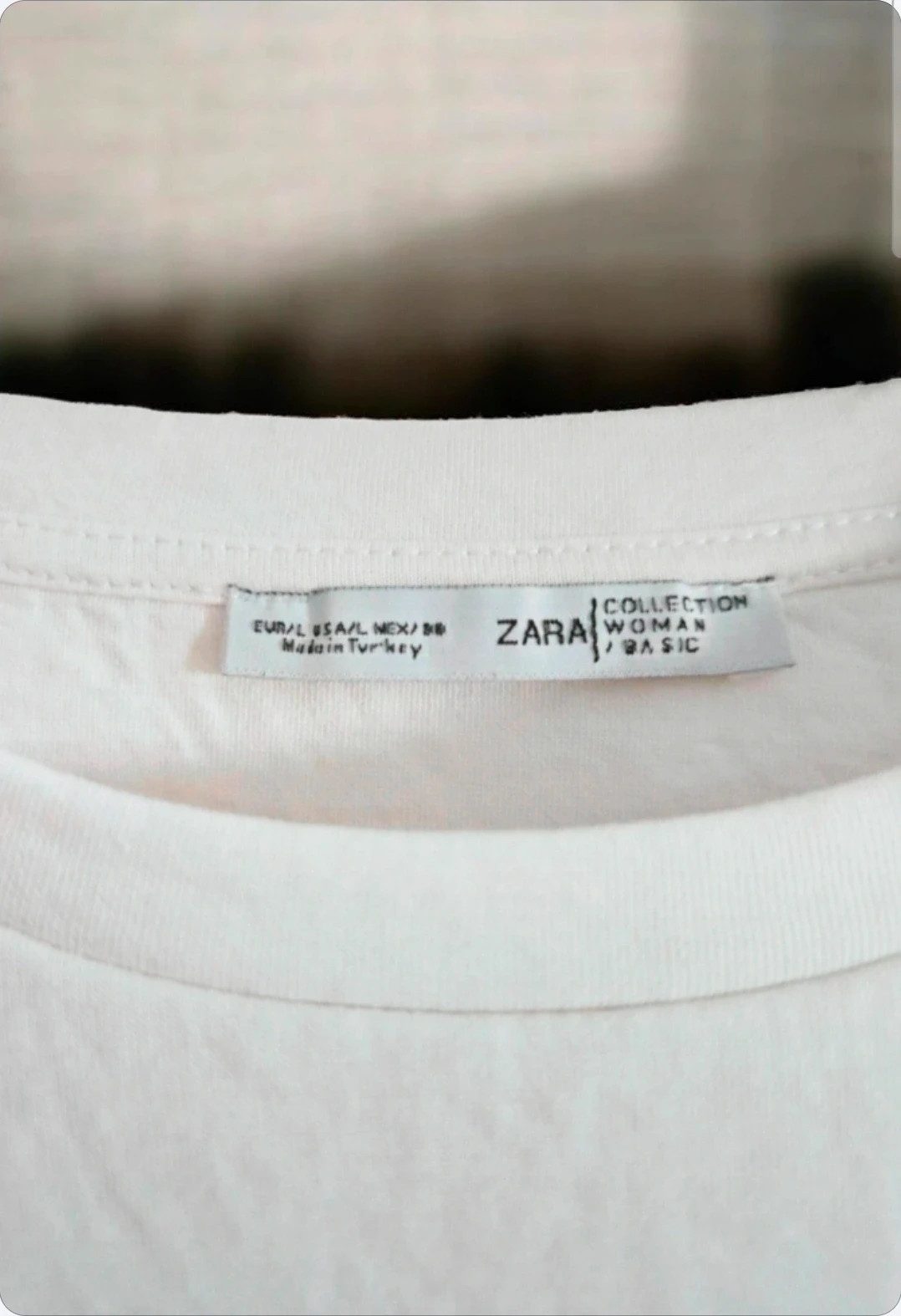 Zara structured white tee · Size L · Puff sleeves · Perfect condition – Zara – taille L / 40 / 12 4