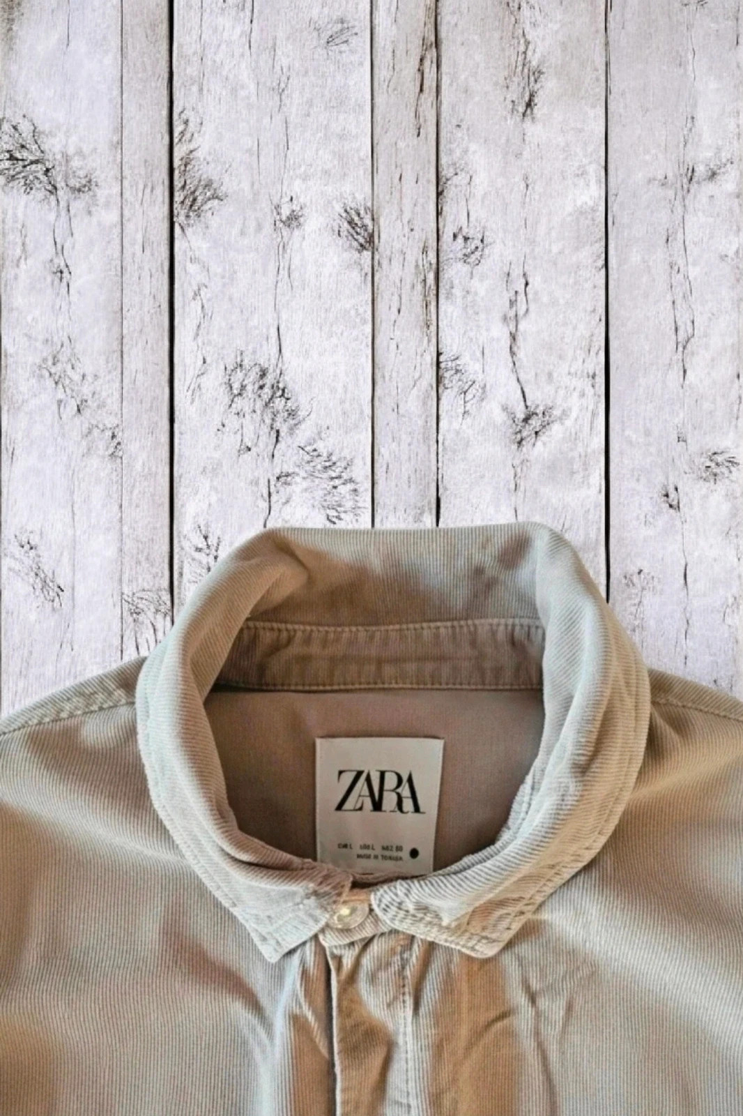 Zara sobrecamisa pana beige L oversize bolsillos frontales casual tendencia – Zara – taille L / 40 / 12 4