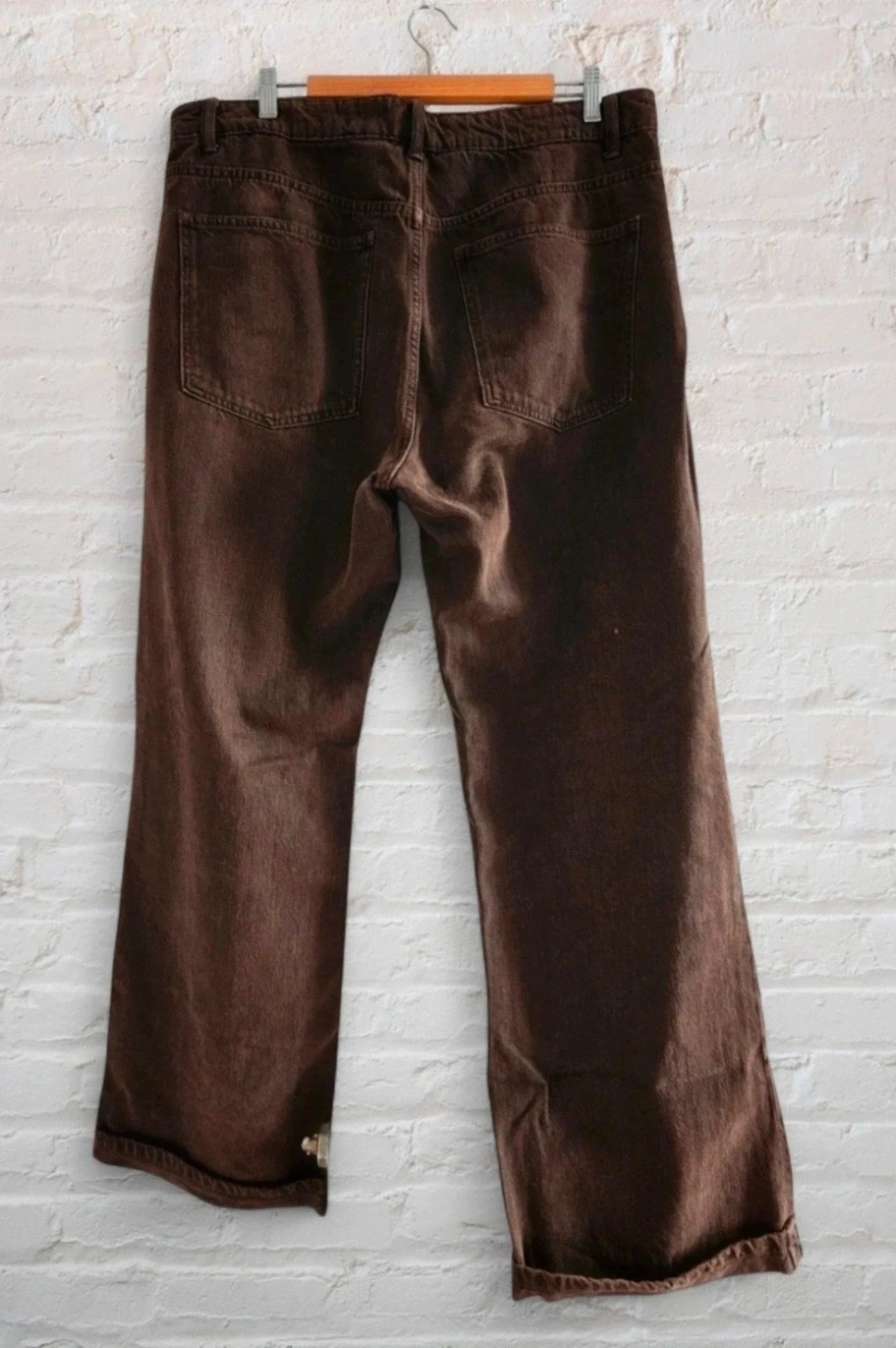 Zara slouchy jeans · Size 44 · Mid-rise · Worn twice · Dark brown YK2 – Zara – taille XXL / 44 / 16 2