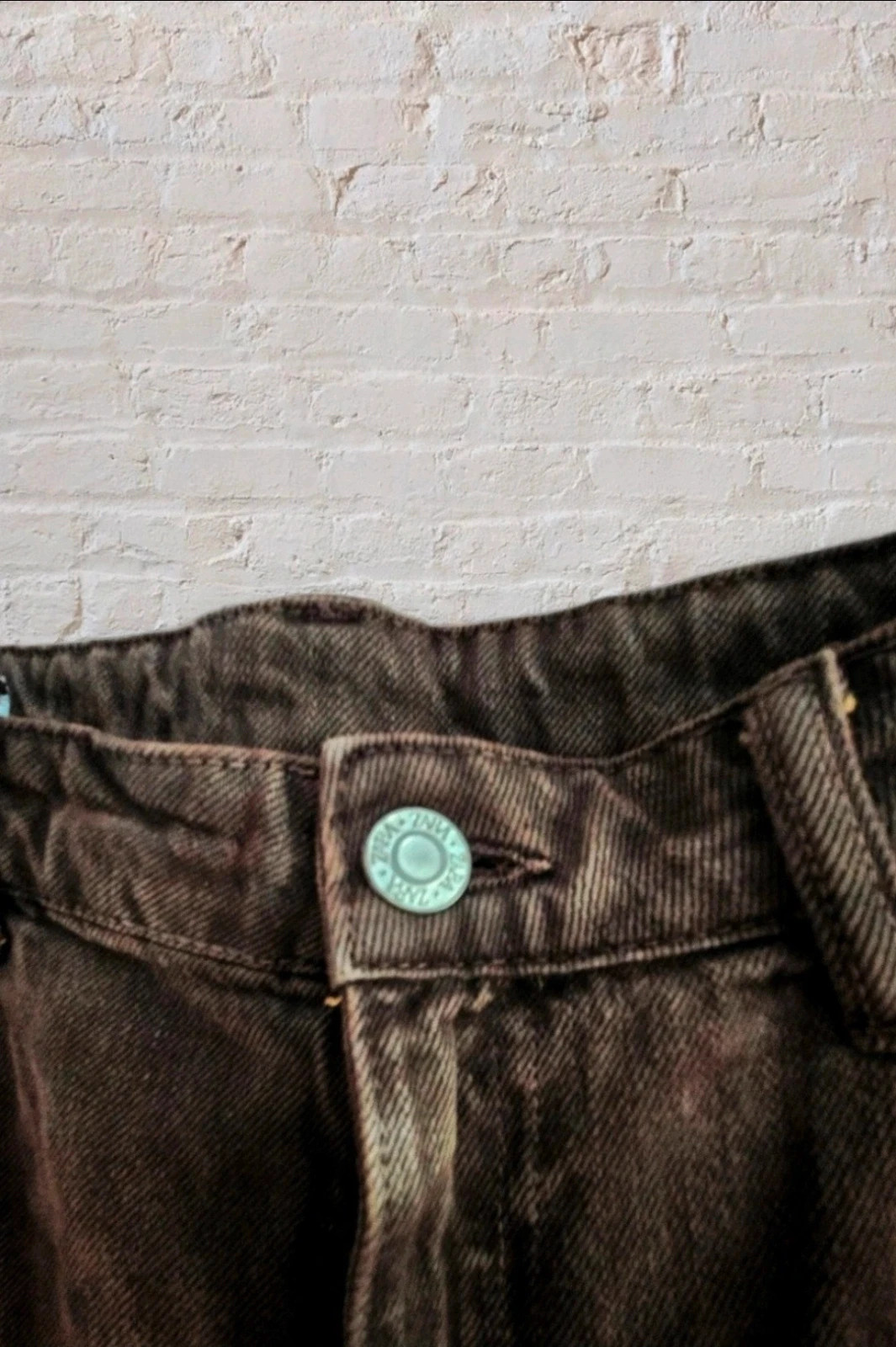 Zara slouchy jeans · Size 44 · Mid-rise · Worn twice · Dark brown YK2 – Zara – taille XXL / 44 / 16 5
