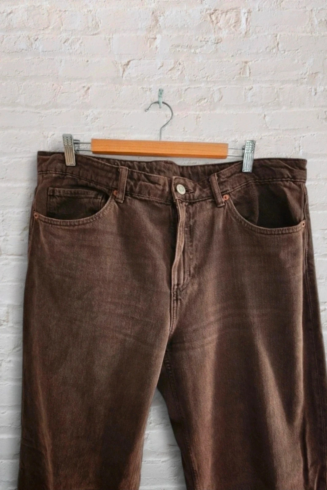 Zara slouchy jeans · Size 44 · Mid-rise · Worn twice · Dark brown YK2 – Zara – taille XXL / 44 / 16 4