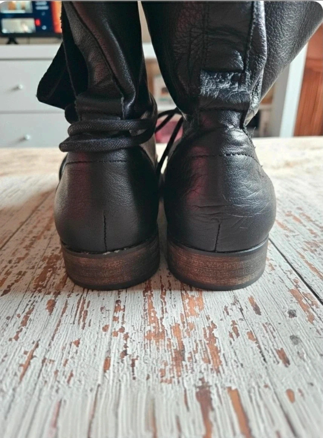 Botines boho black leather Bosanova T40 mujer · ankle boots piel auténtica – Bosanova – taille 40 3