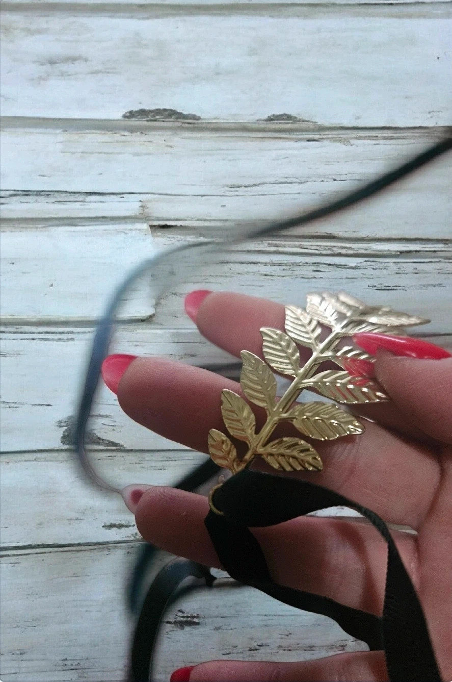 Parfois leaf headband · Metallic finish · Perfect condition · Boho & elegant style – Parfois 3