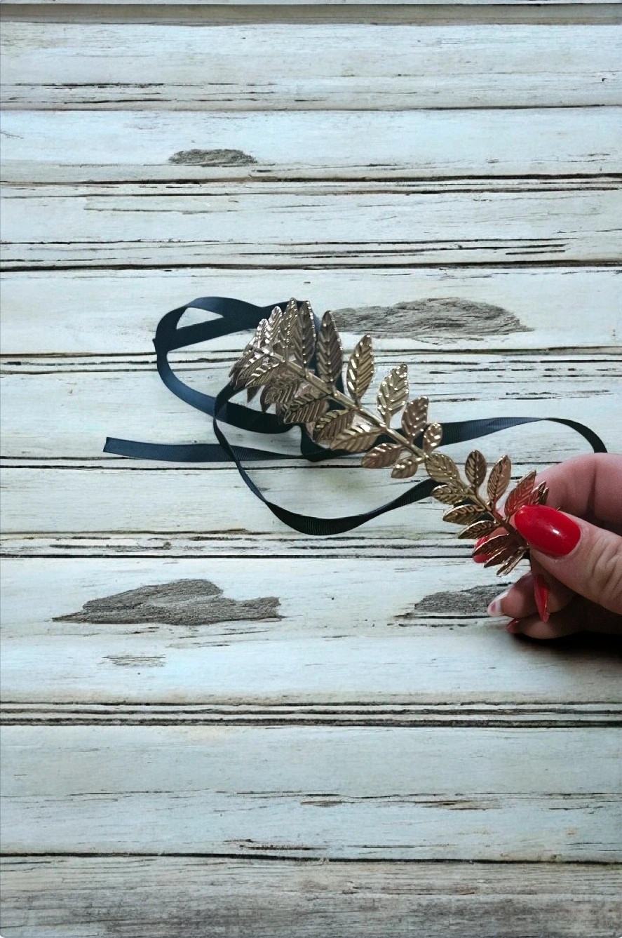 Parfois leaf headband · Metallic finish · Perfect condition · Boho & elegant style – Parfois 2