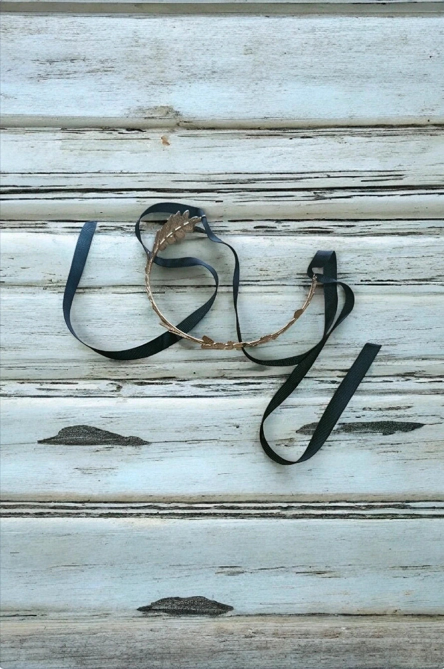 Parfois leaf headband · Metallic finish · Perfect condition · Boho & elegant style – Parfois 4