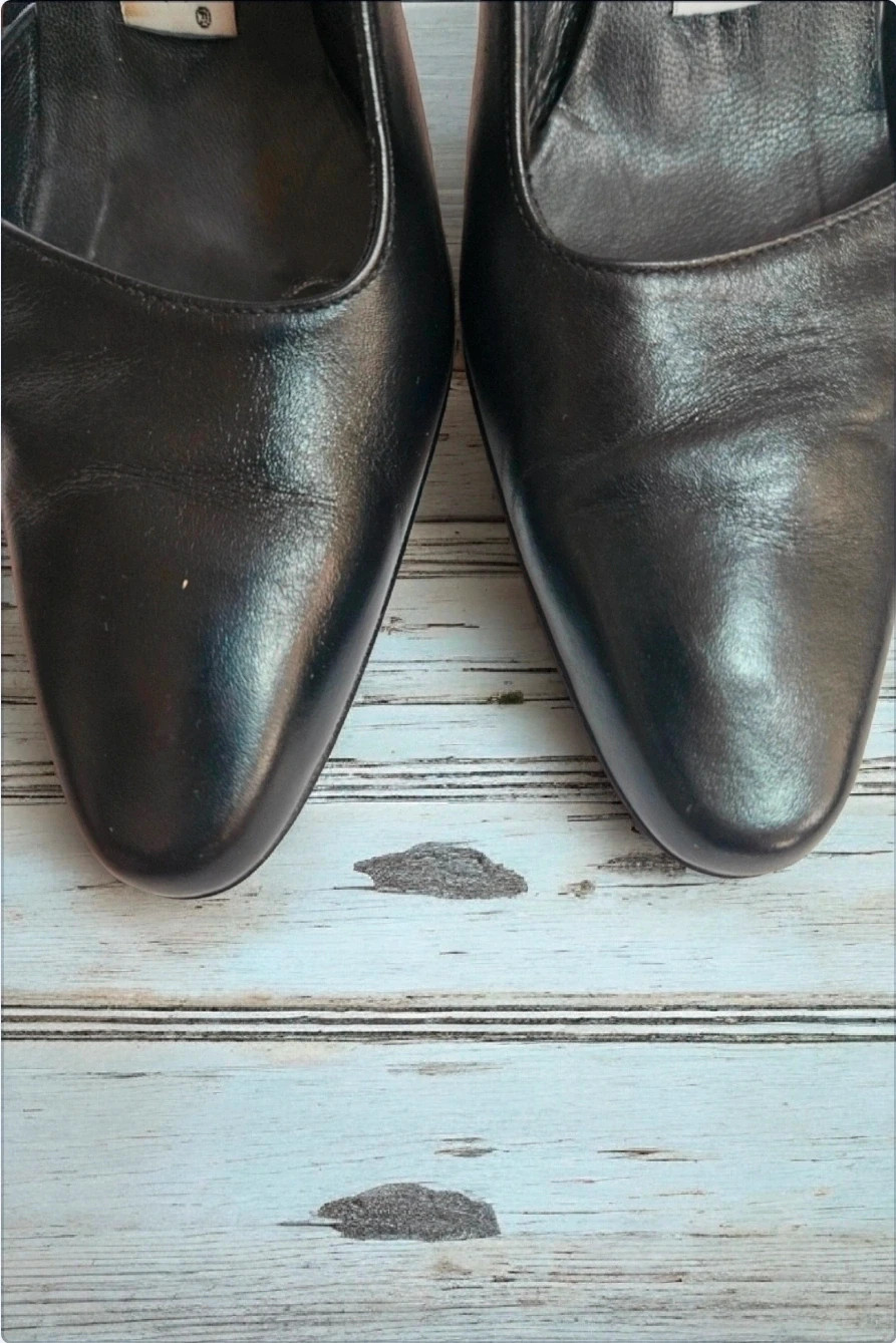 Pura López zapatos tacón negro piel talla 36 vintage, Pura López black leather heels size 36 vintage – Pura Lopez – taille 36 5