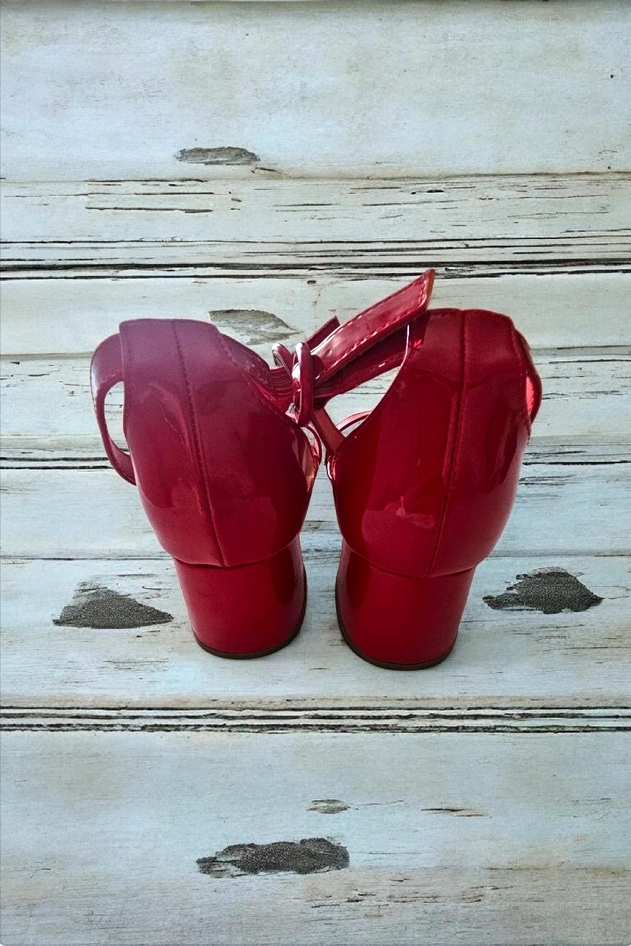 MariPaz sandalias tacón rojo charol talla miy cómodas | red patent heel sandals – Marypaz – taille 39 4