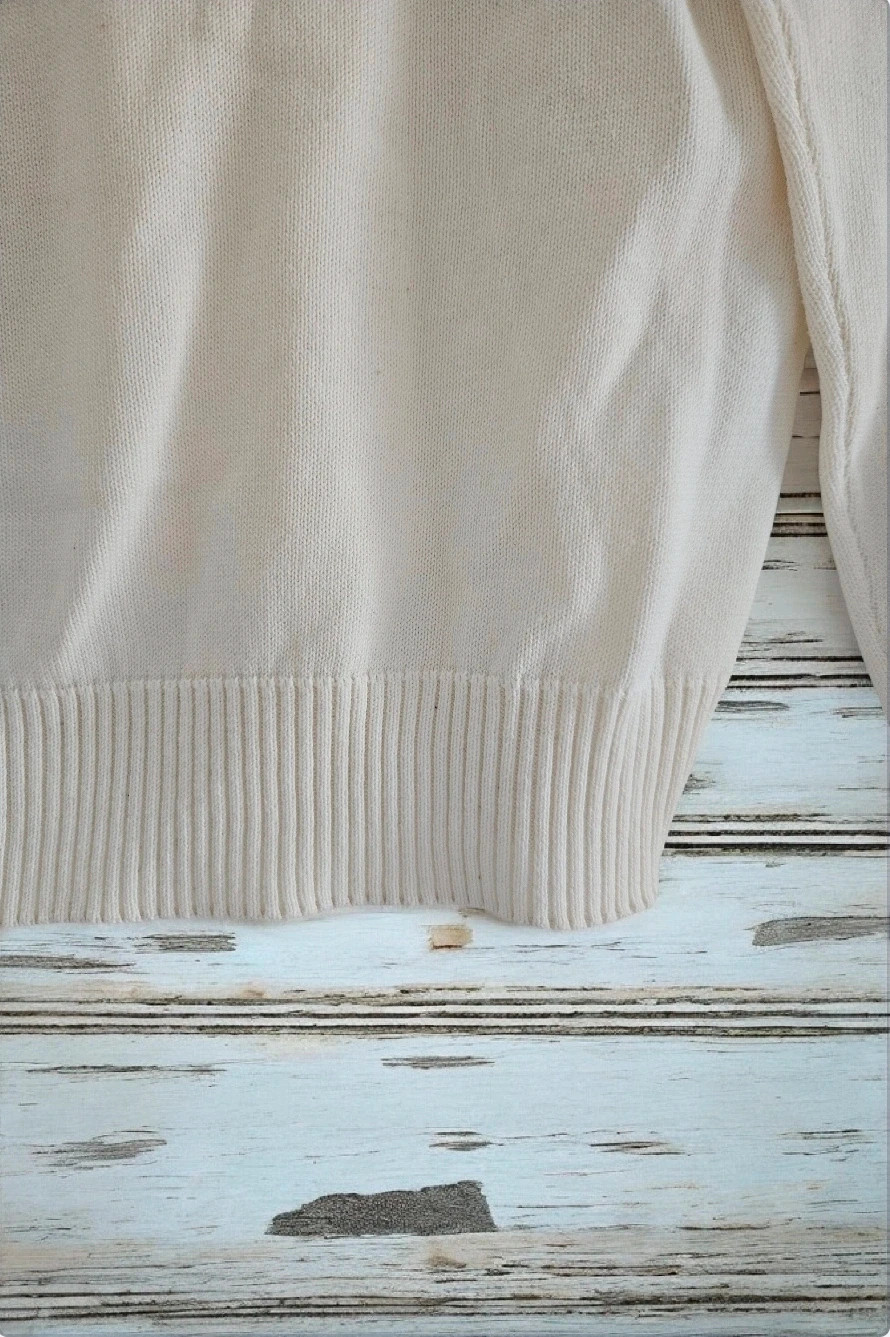 Pull&Bear jersey blanco punto M manchas ver fotos | white knit sweater stains see photos – Pull & Bear – taille M 5