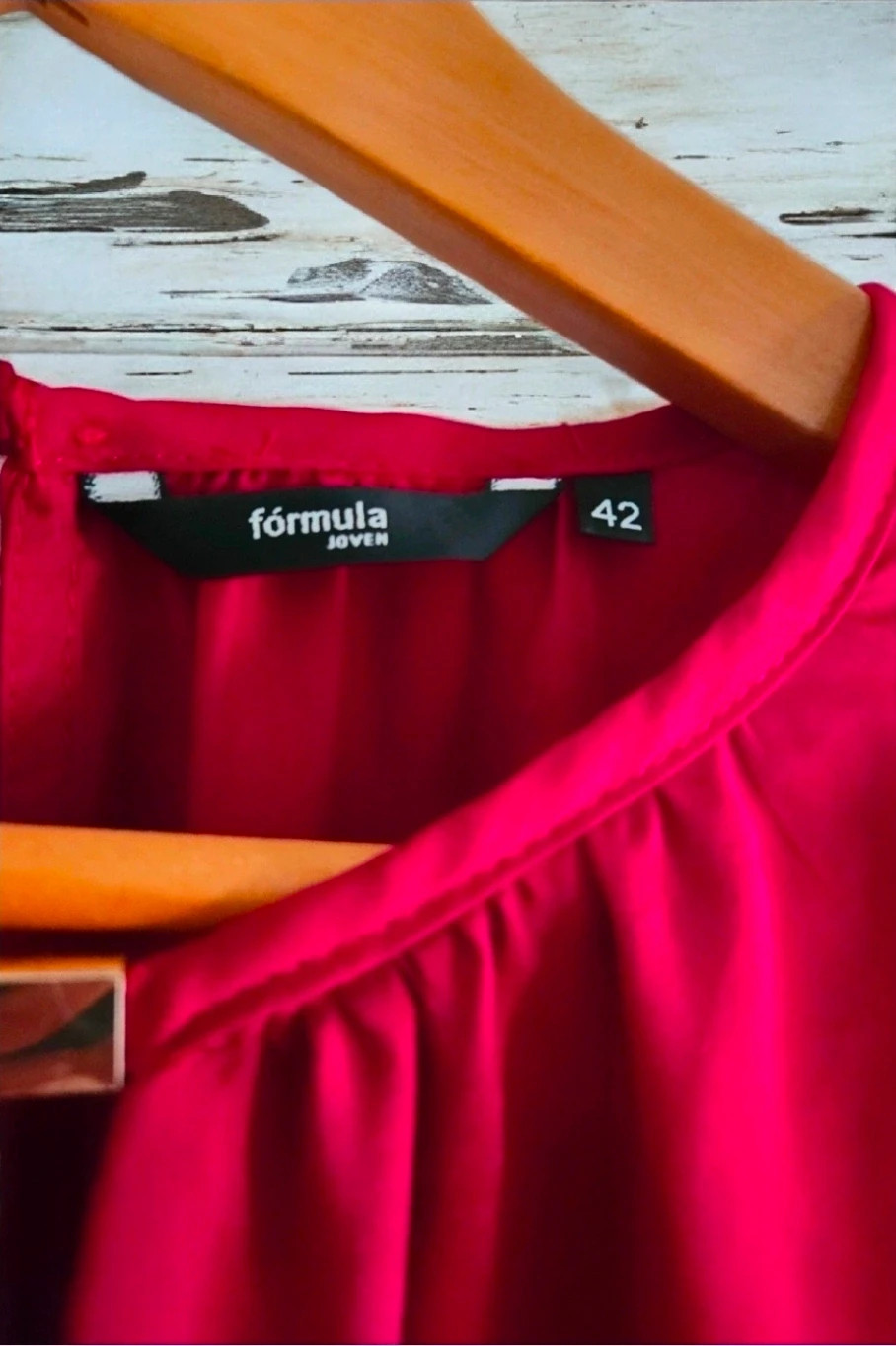 Blusa Fórmula Joven talla 42 granate manga larga fluida elegante – Fórmula Joven – taille XL / 42 / 14 5