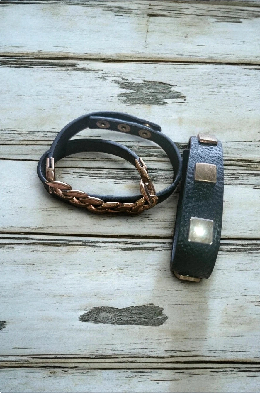 Parfois black bracelets · One double · Metallic details · Perfect condition – Parfois 2