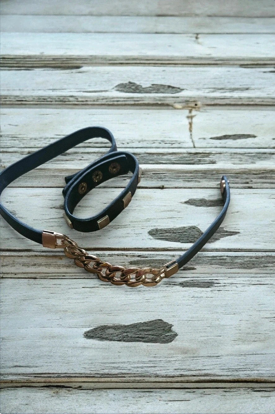 Parfois black bracelets · One double · Metallic details · Perfect condition – Parfois 3