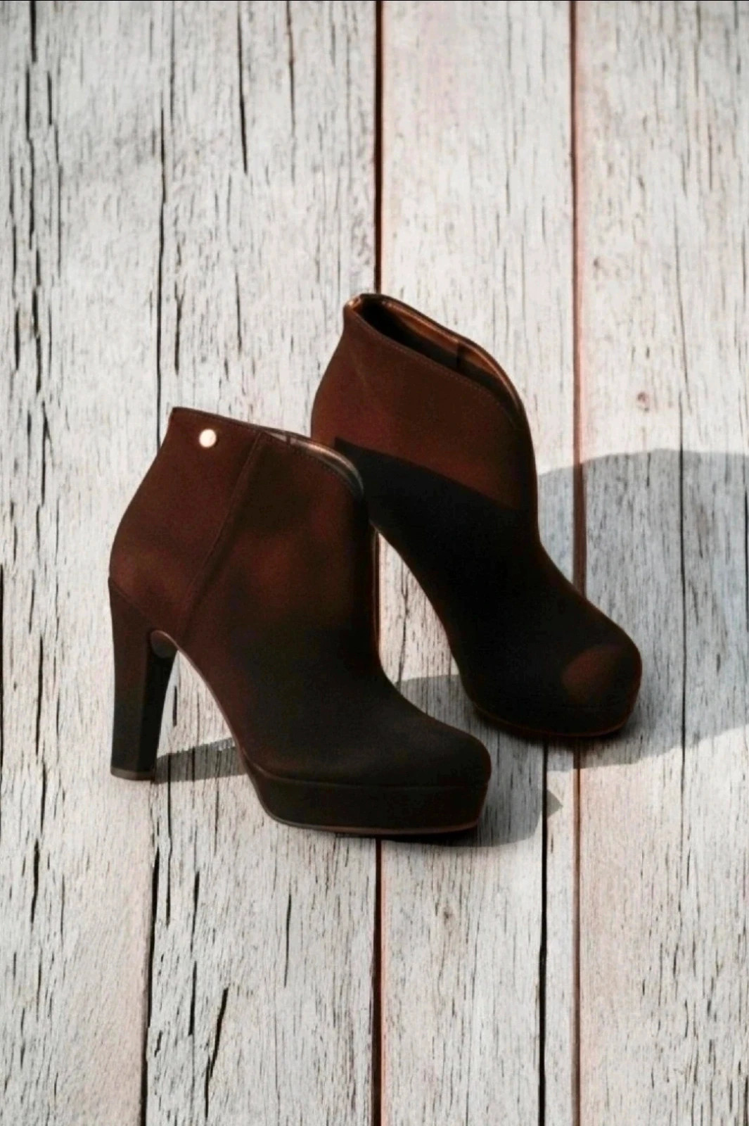 Xti botines negros tacón alto plataforma talla 40 | black boots high heel – XTI – taille 40 2