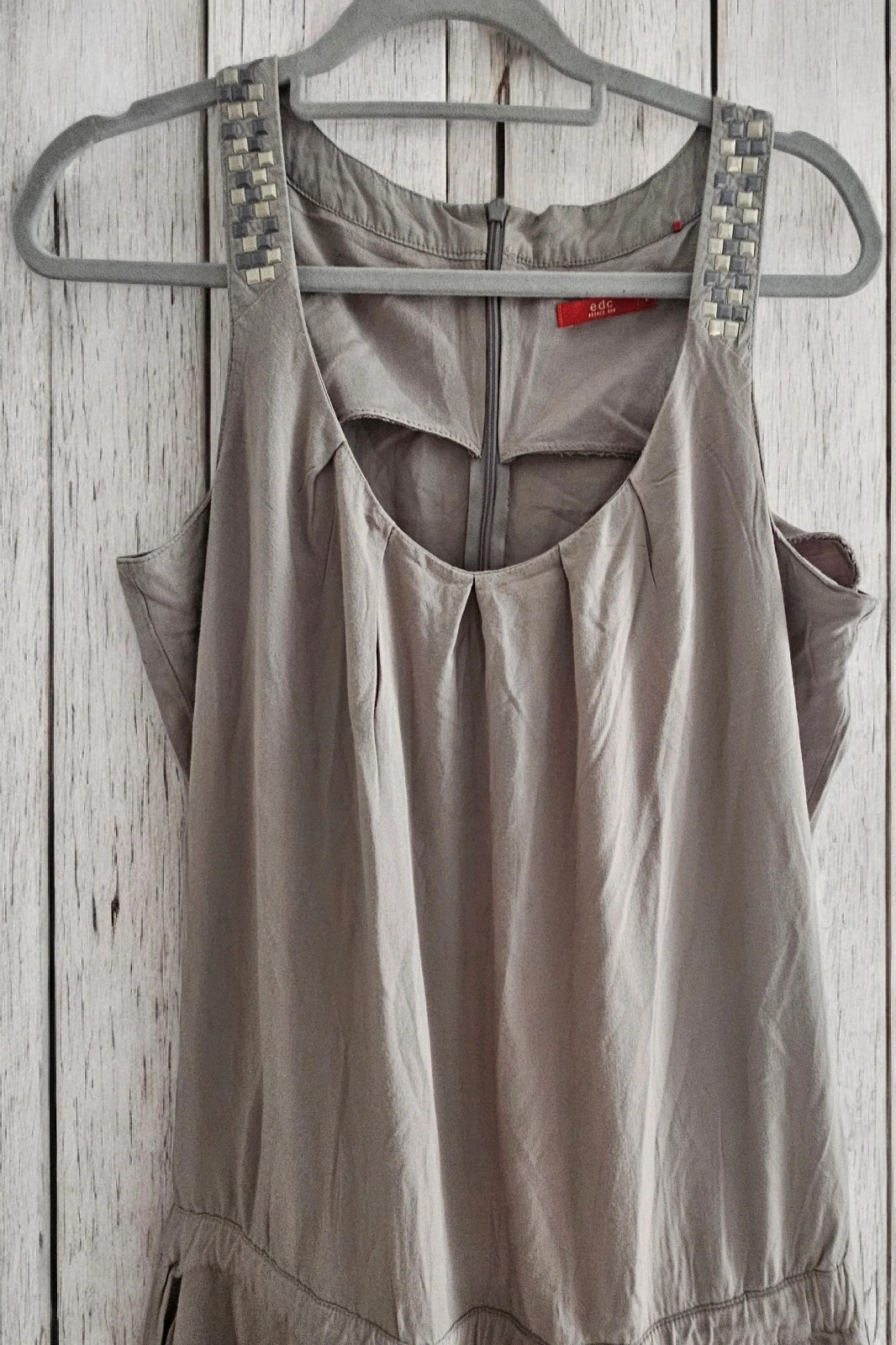 Mono largo EDC talla L beige grisáceo cintura ajustable tirantes tachuelas – EDC by Esprit – taille L / 40 / 12 4