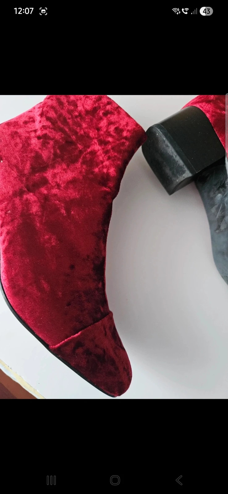 Mango botines terciopelo burdeos talla 40 velvet ankle boots – Mango – taille 40 4